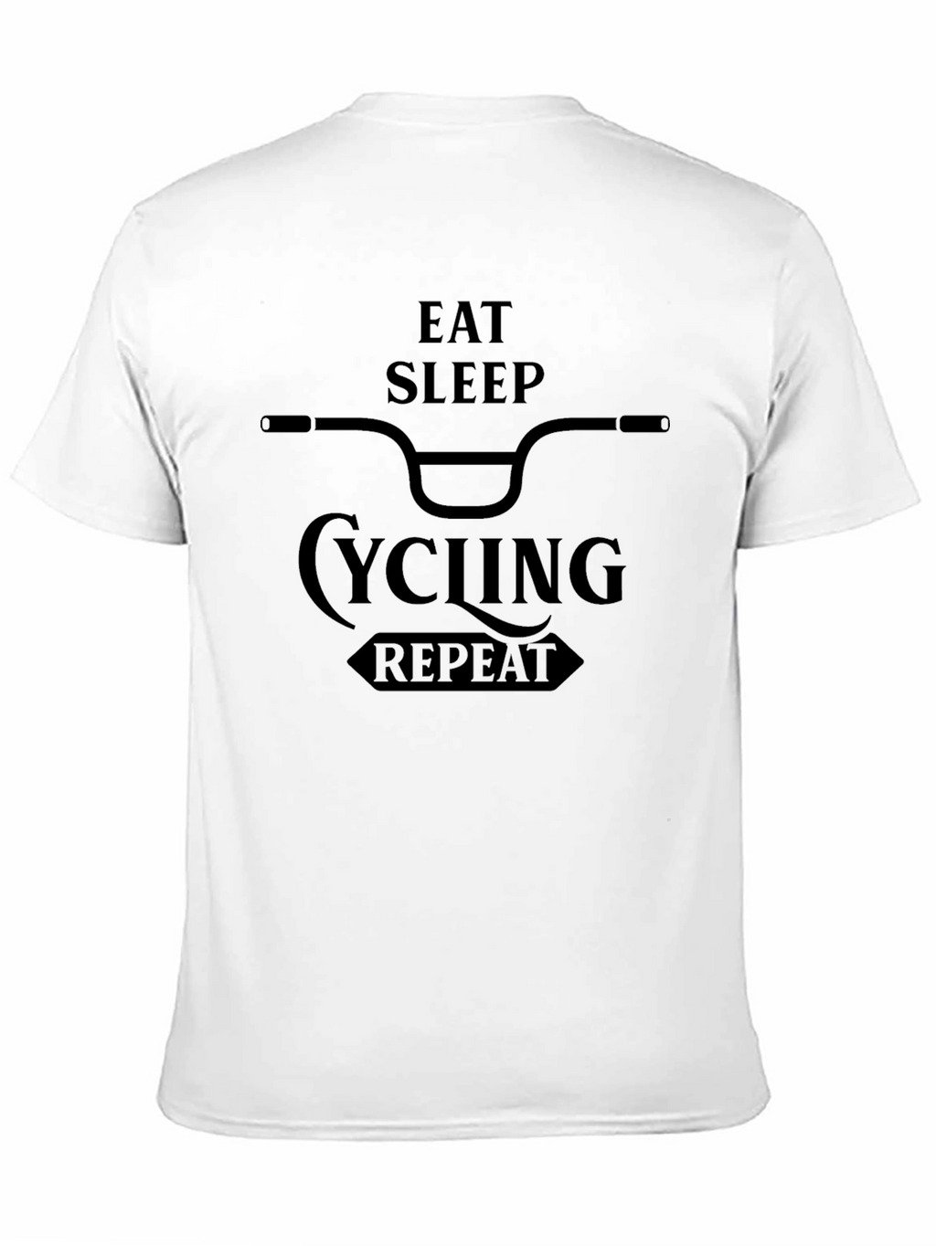 Eat Sleep Cycling Repeat Graphic Tee - Black