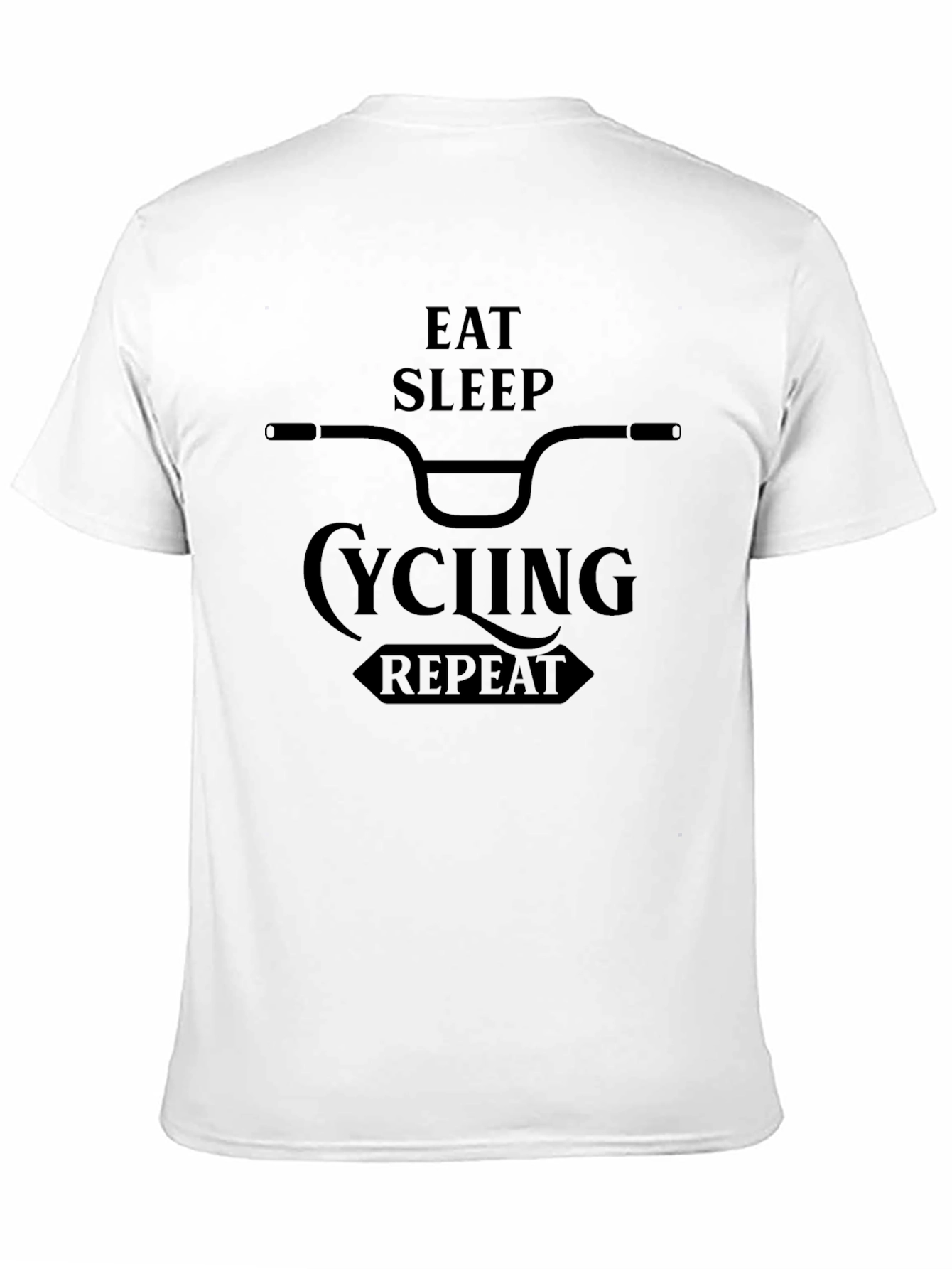 Eat Sleep Cycling Repeat Graphic Tee - Black