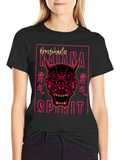 Bushido Katana Spirit Graphic Tee - Oni Mask T-Shirt
