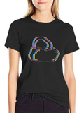 VR Headset Glitch Black T-Shirt - Gamer Style