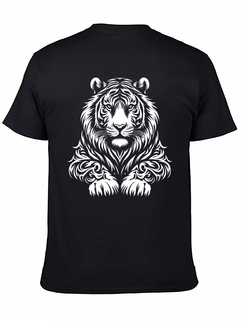 Tiger Graphic Print Black T-Shirt