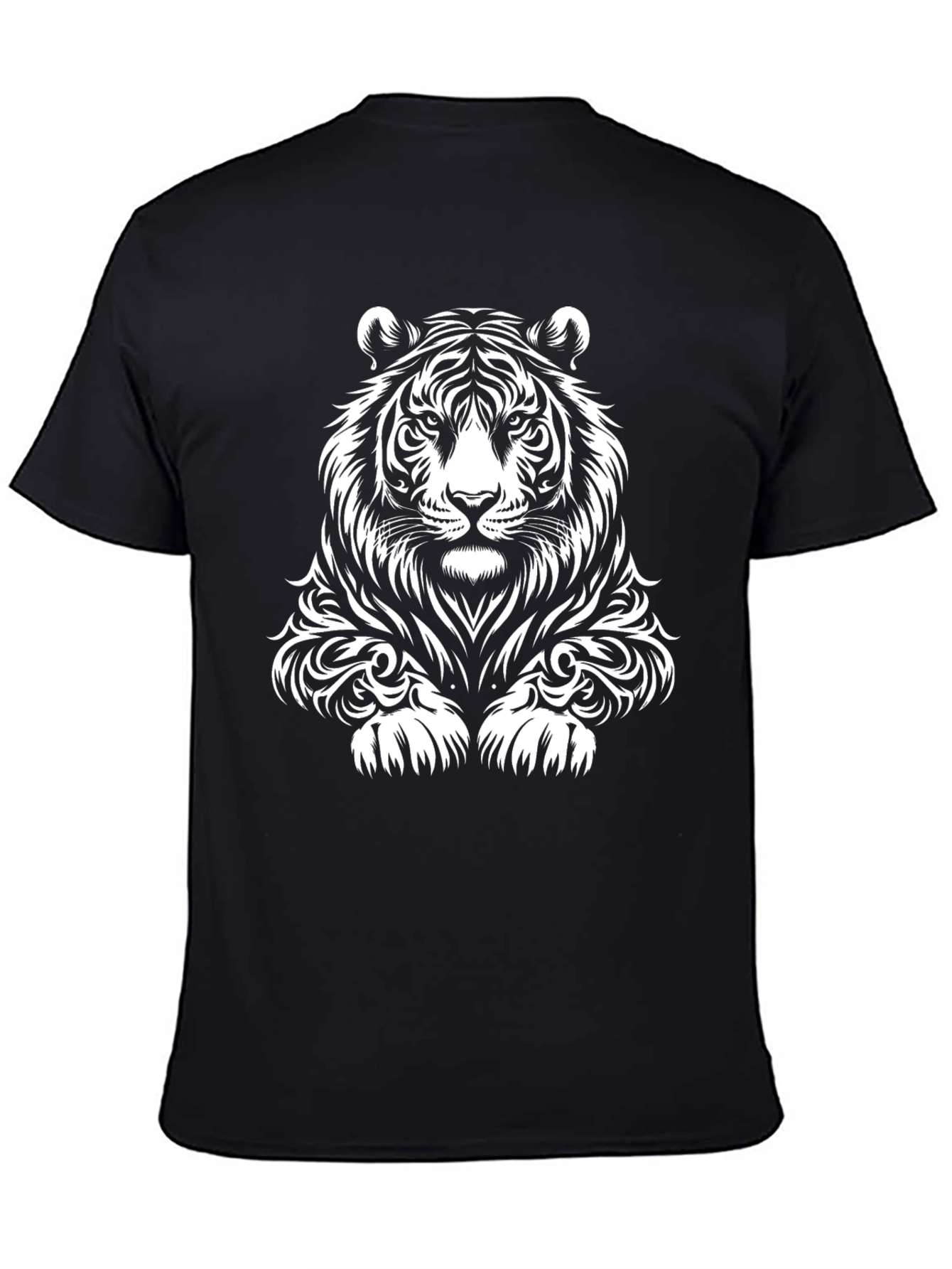 Tiger Graphic Print Black T-Shirt