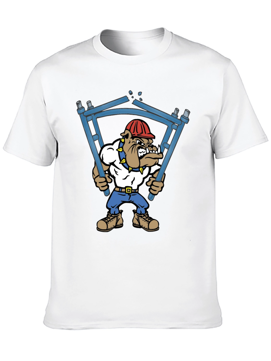 Bulldog Builder T-Shirt: Cartoon Graphic Tee
