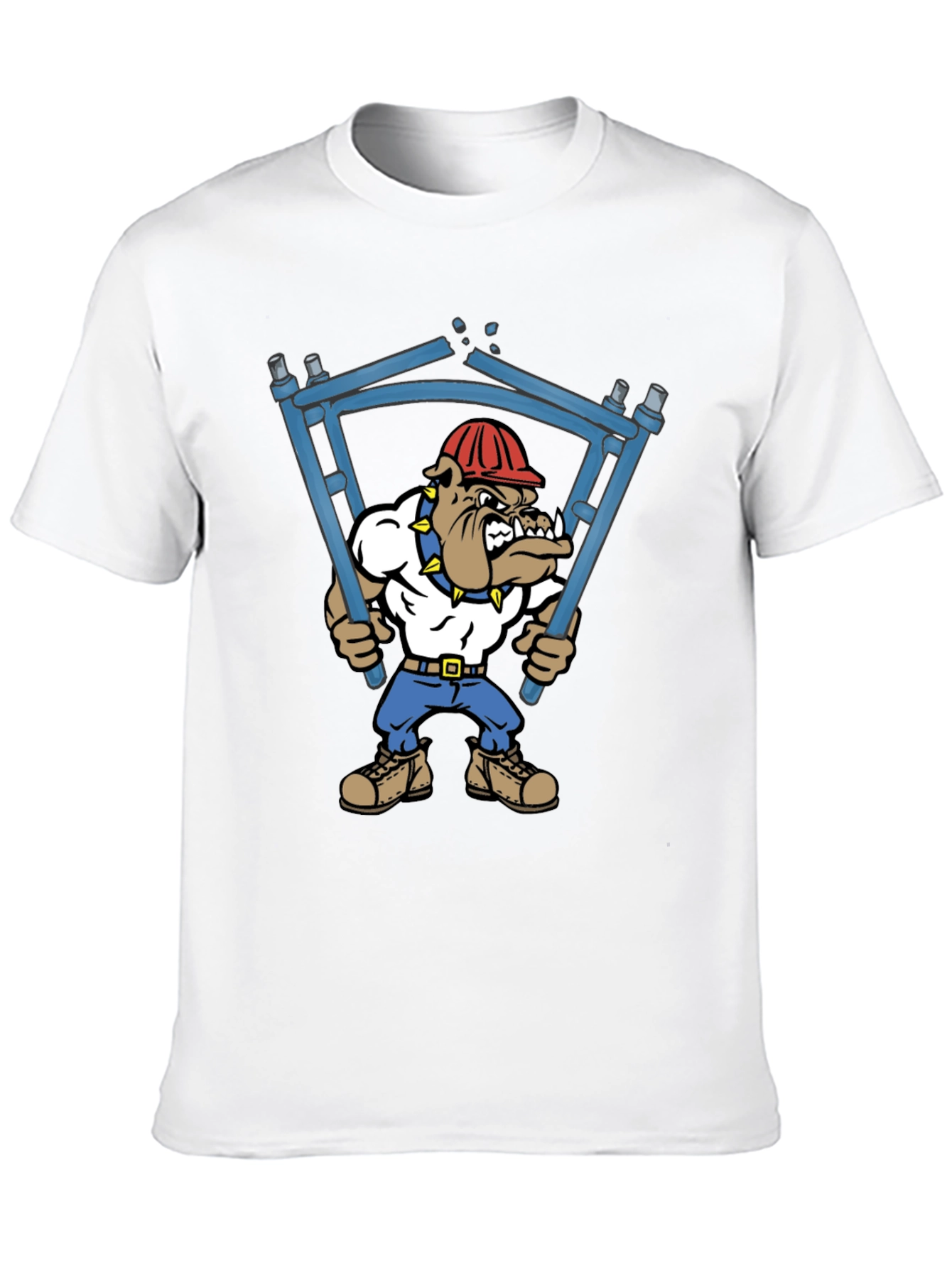 Bulldog Builder T-Shirt: Cartoon Graphic Tee