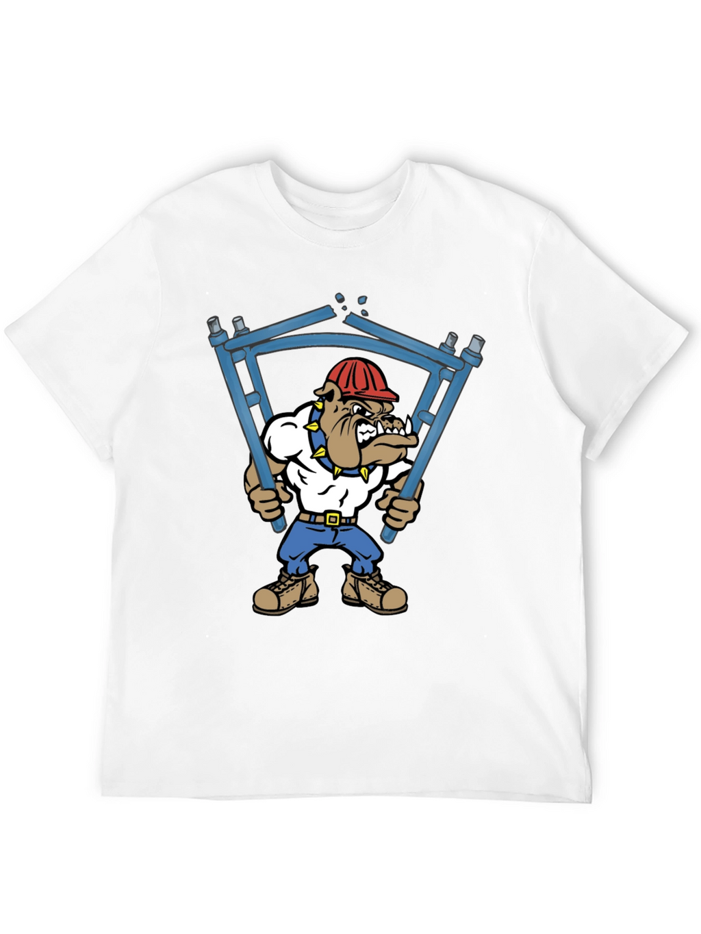 Bulldog Builder T-Shirt: Cartoon Graphic Tee