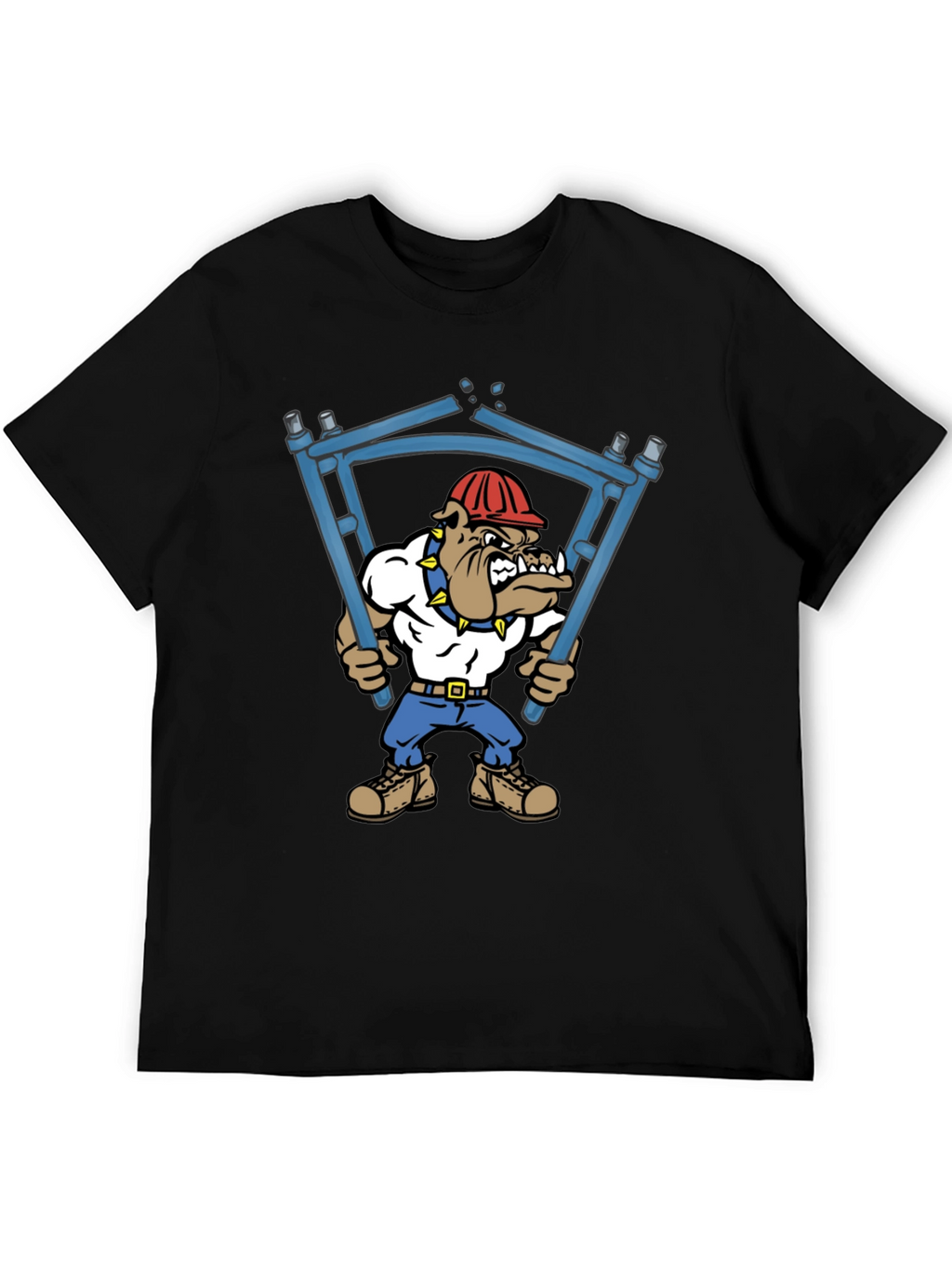 Bulldog Builder T-Shirt: Cartoon Graphic Tee