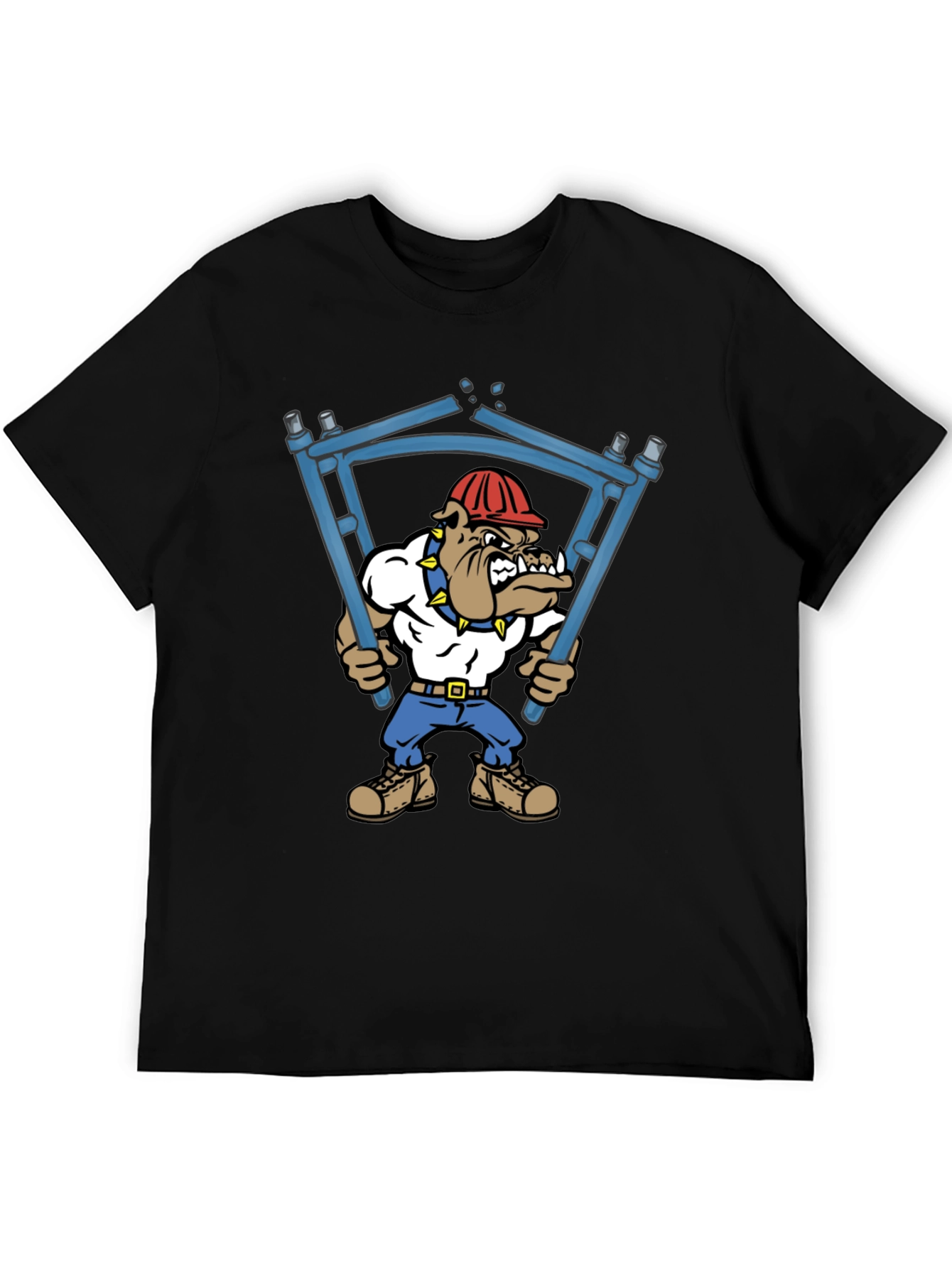 Bulldog Builder T-Shirt: Cartoon Graphic Tee
