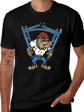 Bulldog Builder T-Shirt: Cartoon Graphic Tee
