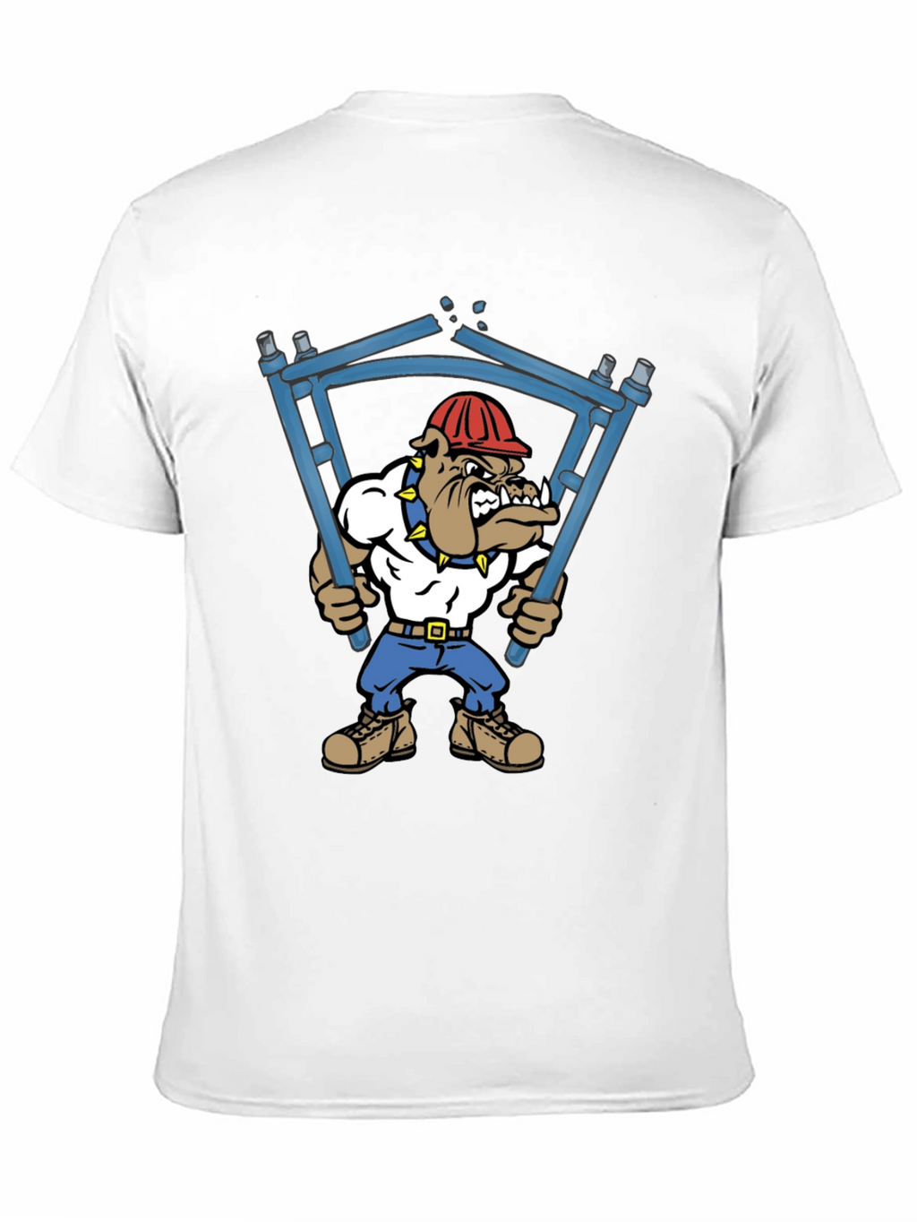 Bulldog Builder T-Shirt: Cartoon Graphic Tee