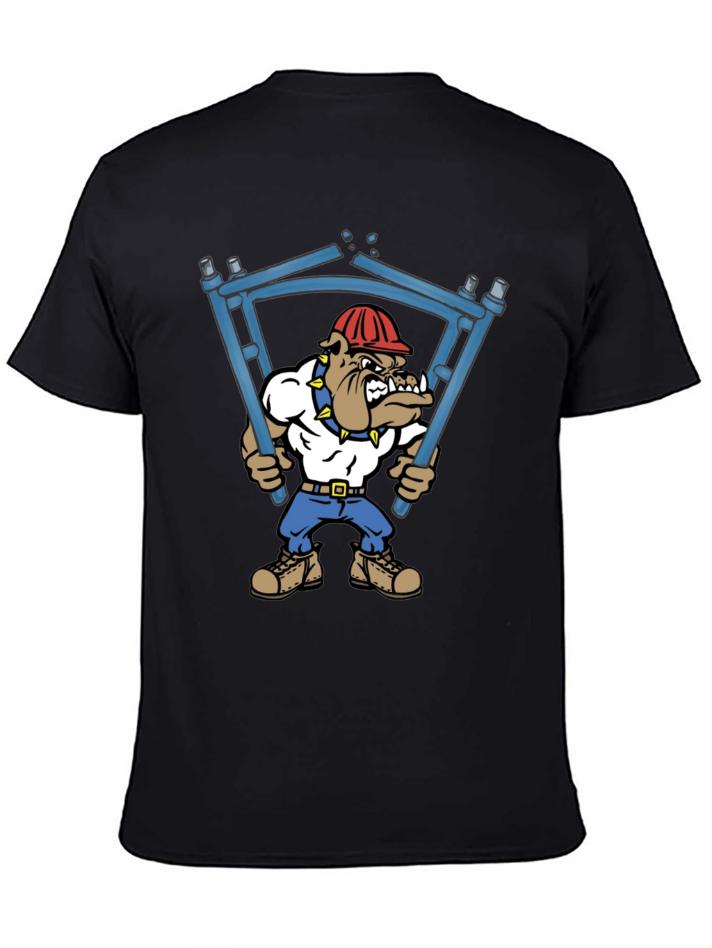 Bulldog Builder T-Shirt: Cartoon Graphic Tee