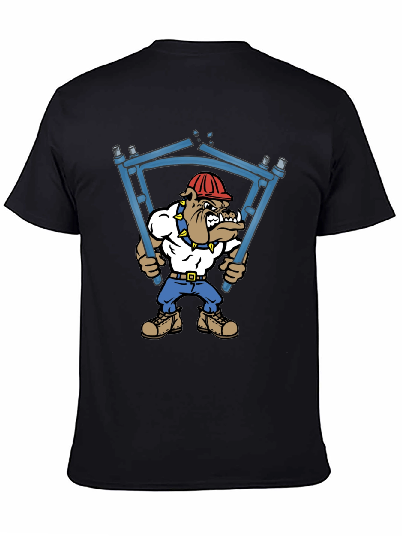 Bulldog Builder T-Shirt: Cartoon Graphic Tee