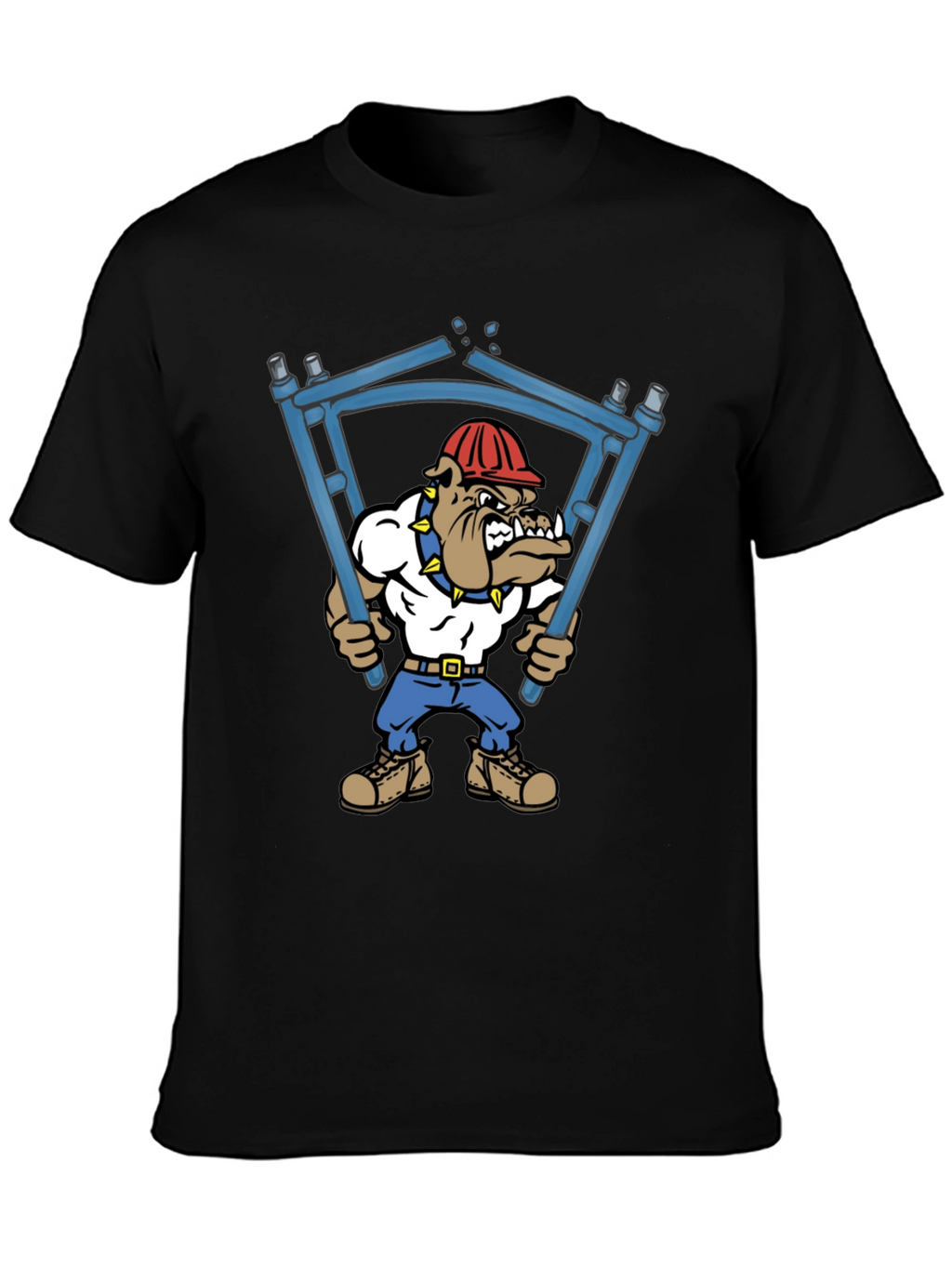 Bulldog Builder T-Shirt: Cartoon Graphic Tee
