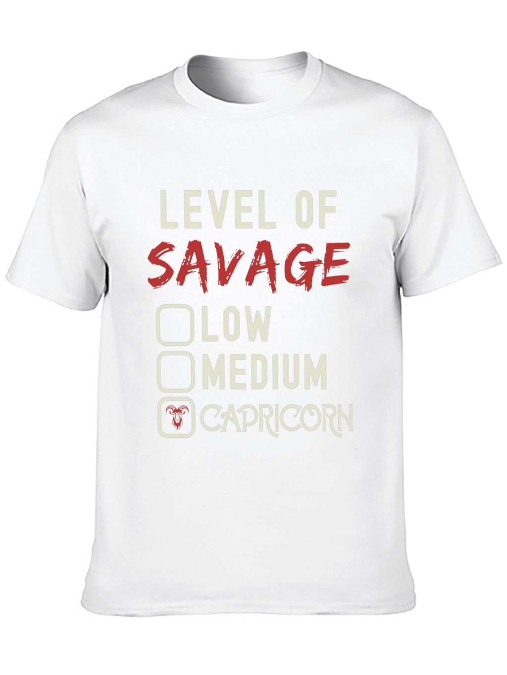 Level of Savage Capricorn Graphic T-Shirt