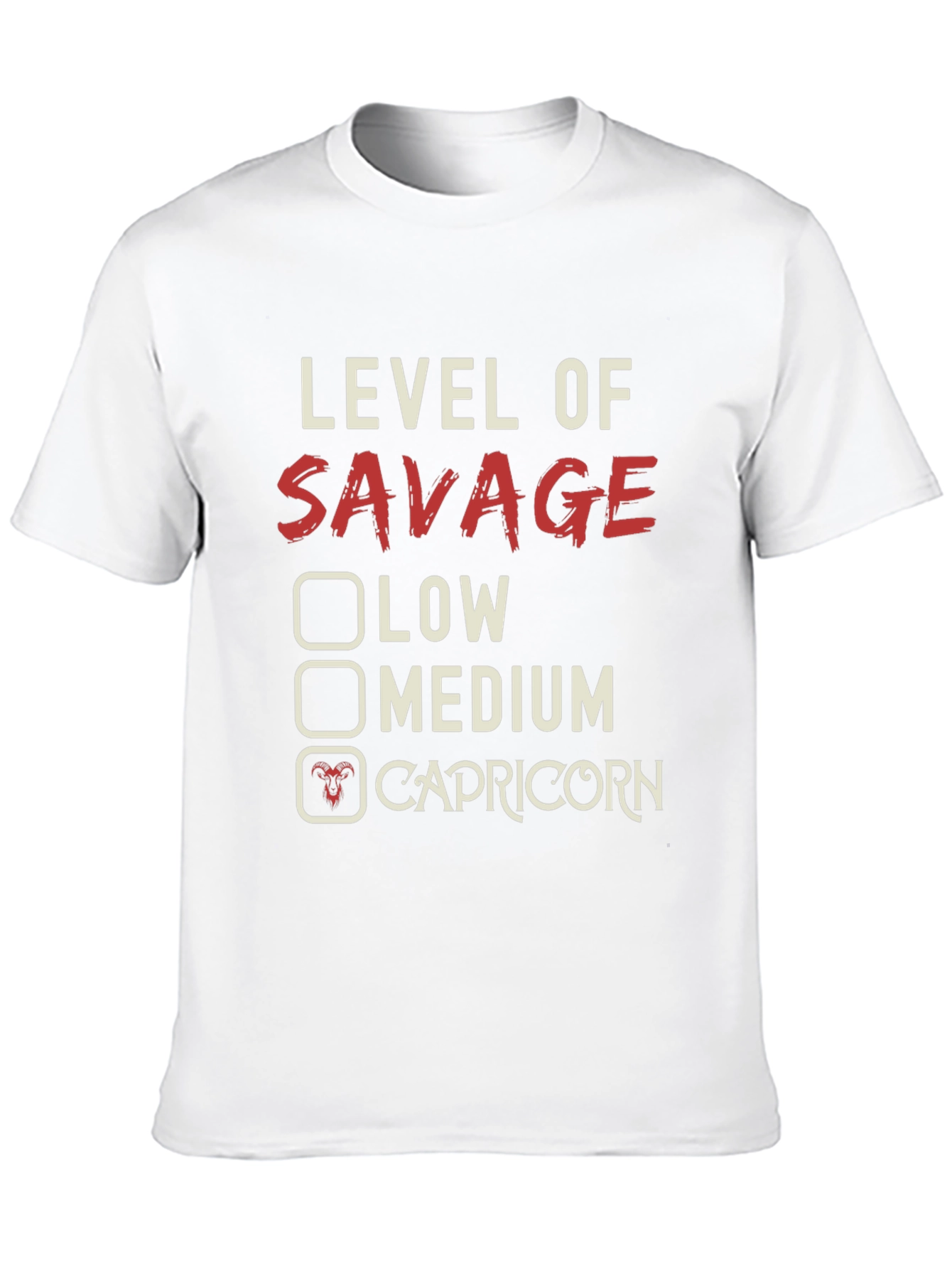 Level of Savage Capricorn Graphic T-Shirt