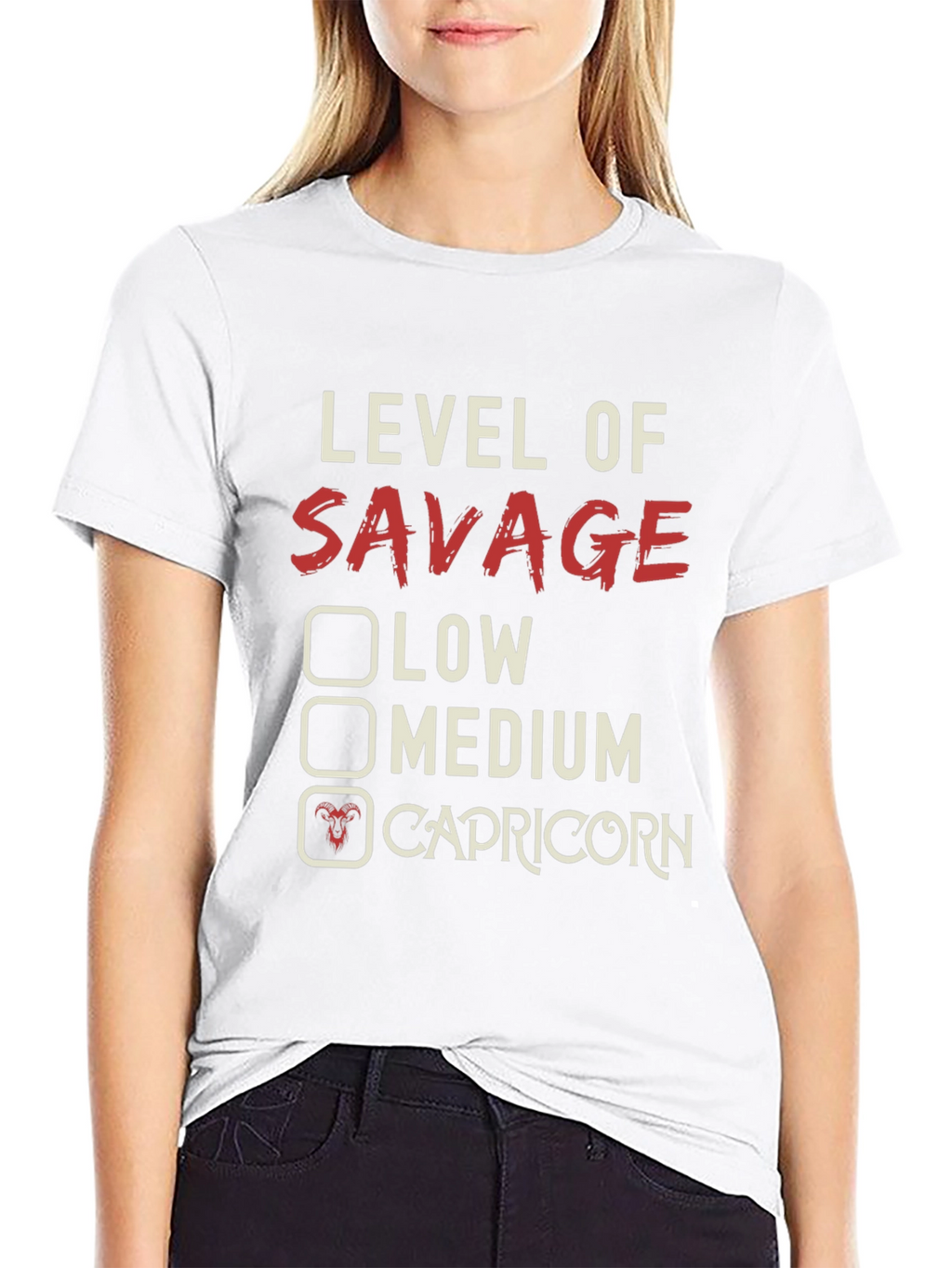 Level of Savage Capricorn Graphic T-Shirt