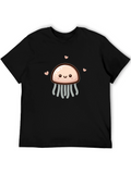 Cute Jellyfish Graphic Tee - Black Unisex Shirt