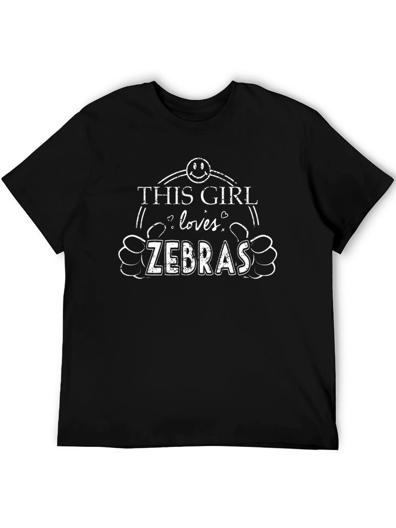 This Girl Loves Zebras Graphic Tee - Black