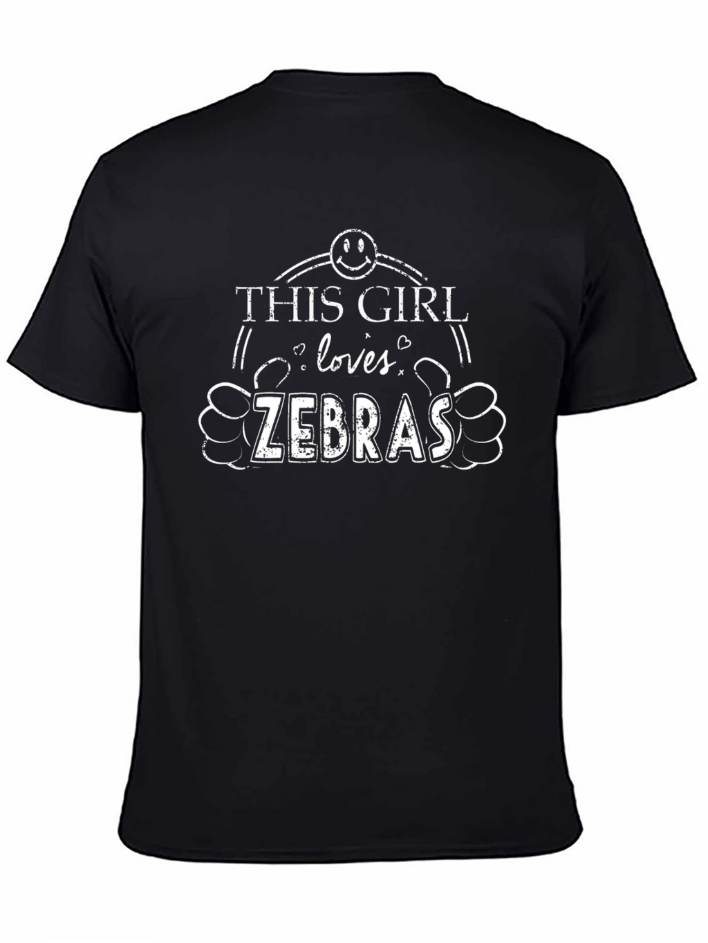 This Girl Loves Zebras Graphic Tee - Black