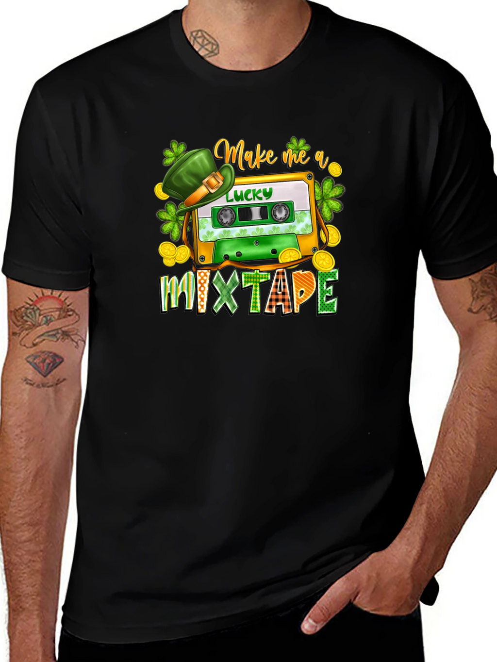 Lucky Mixtape St. Patricks Day Graphic T-Shirt