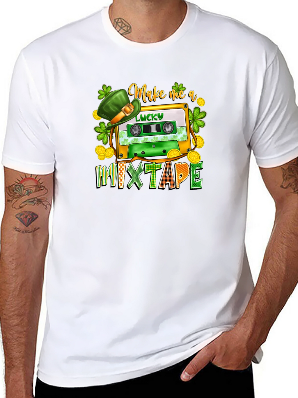 Lucky Mixtape St. Patricks Day Graphic T-Shirt