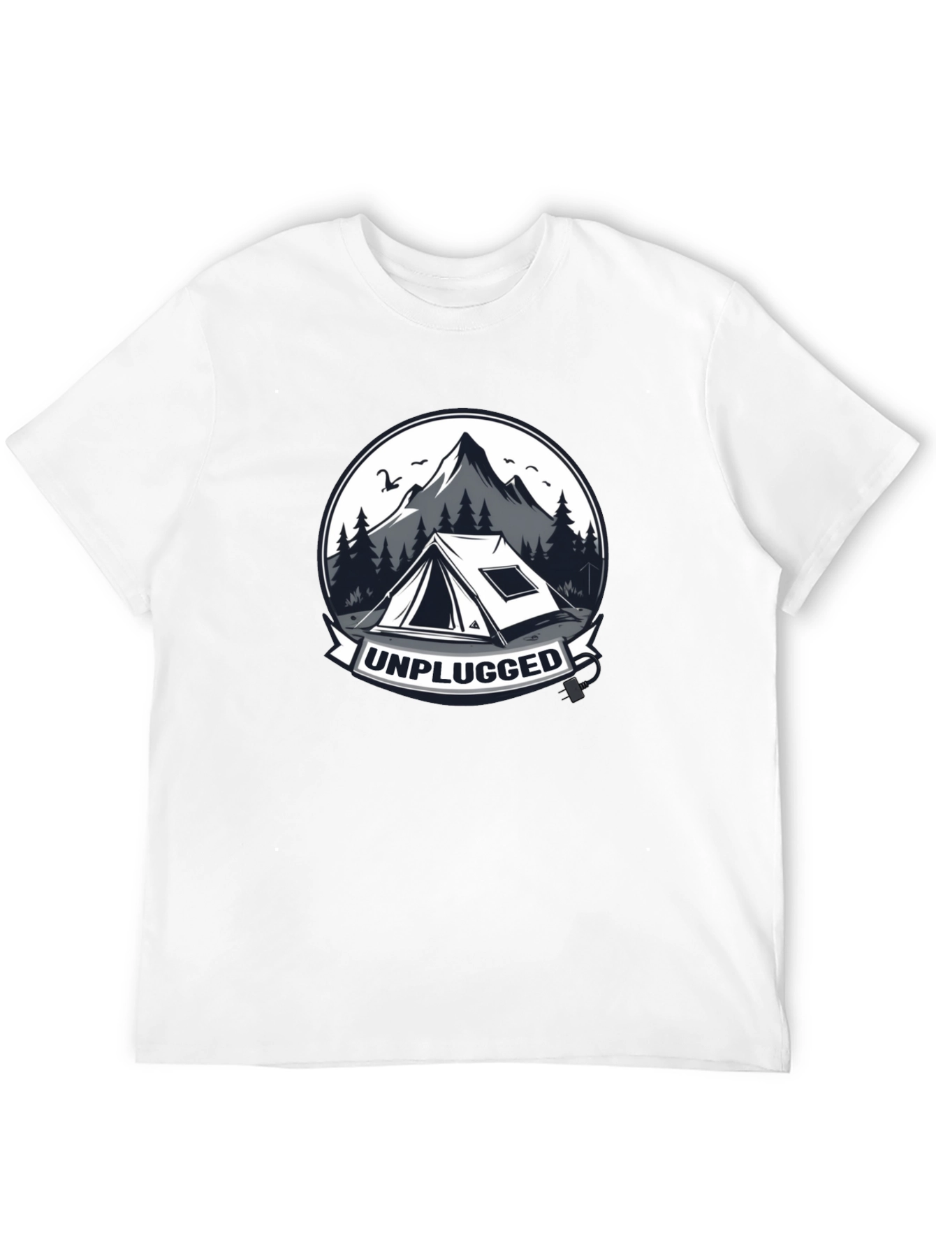 Unplugged Camping Graphic T-Shirt