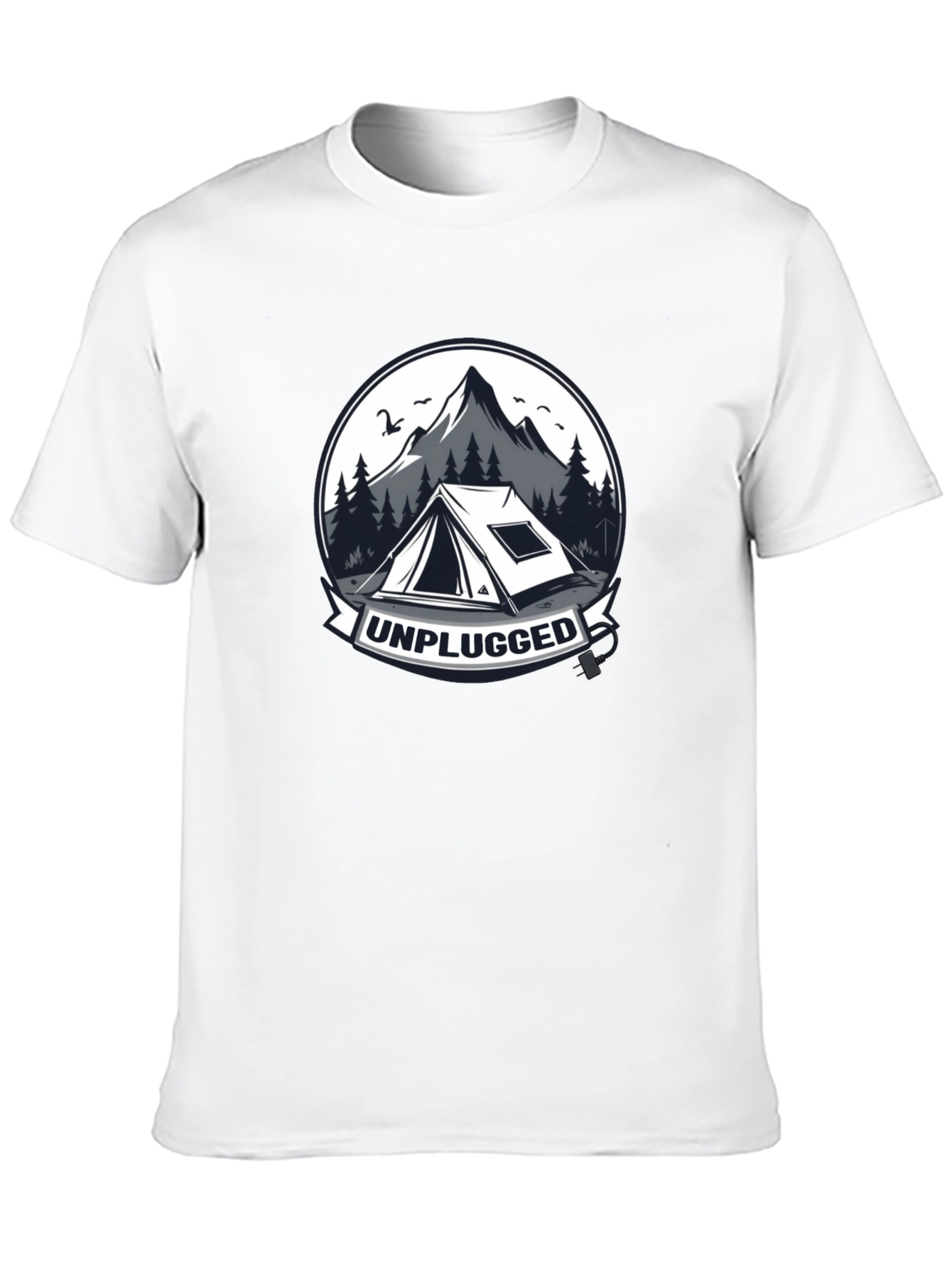 Unplugged Camping Graphic T-Shirt
