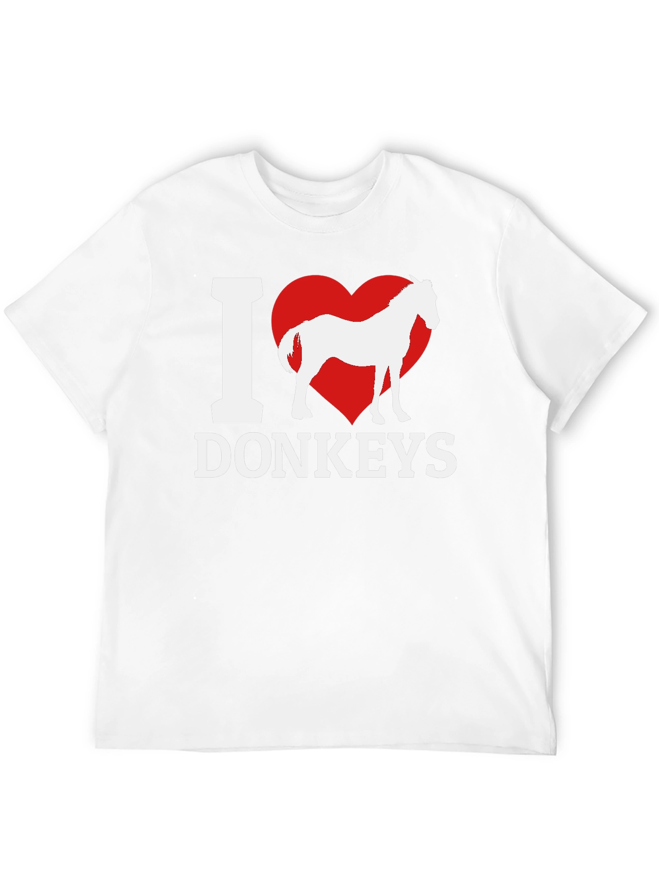 I Heart Donkeys Graphic Tee - Black Unisex Shirt