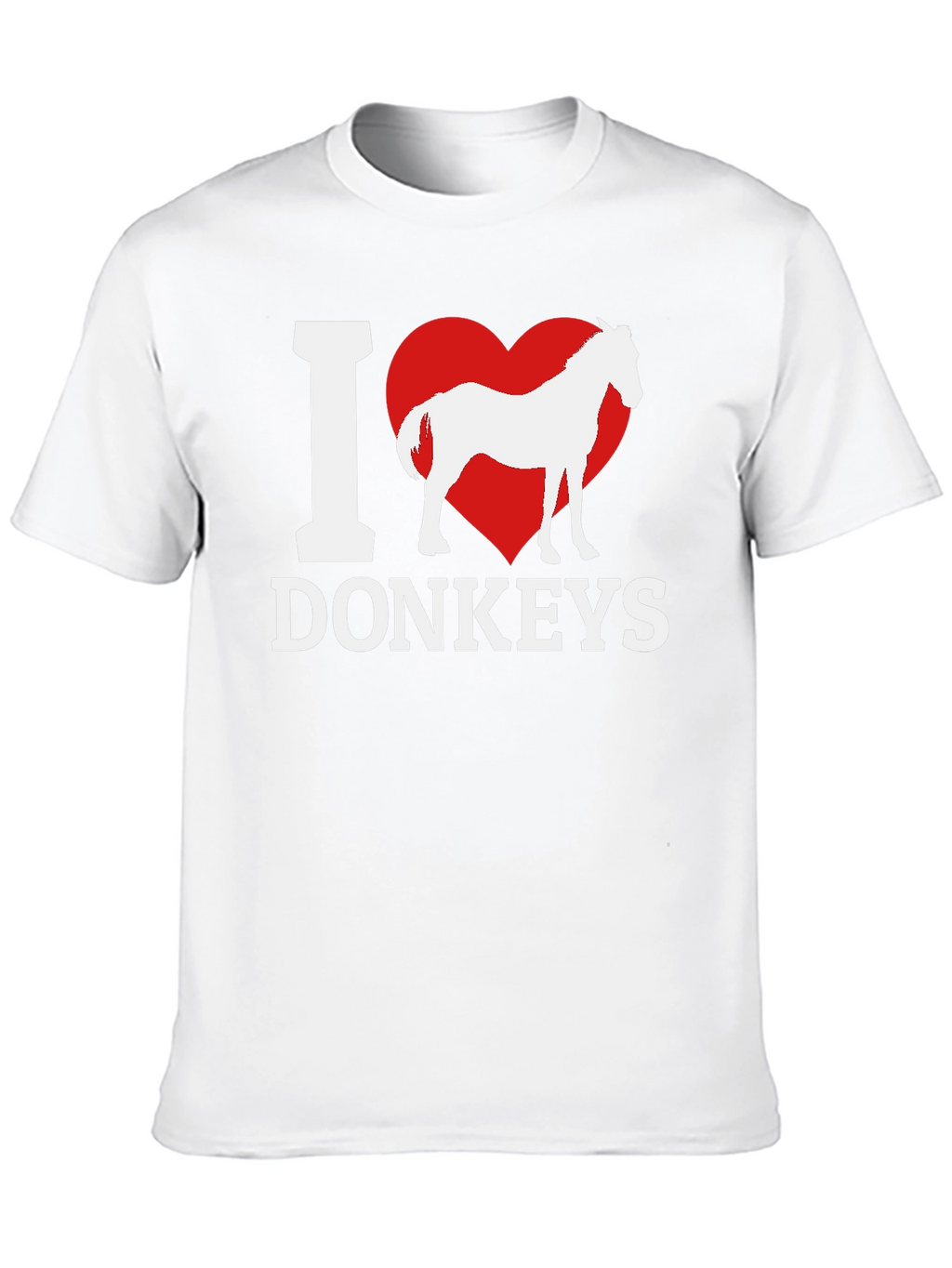 I Heart Donkeys Graphic Tee - Black Unisex Shirt