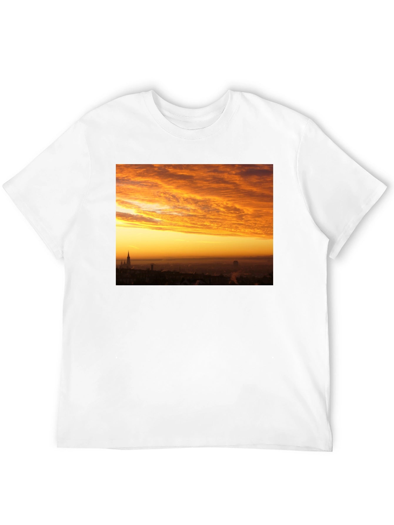 Sunset Cityscape Graphic T-Shirt