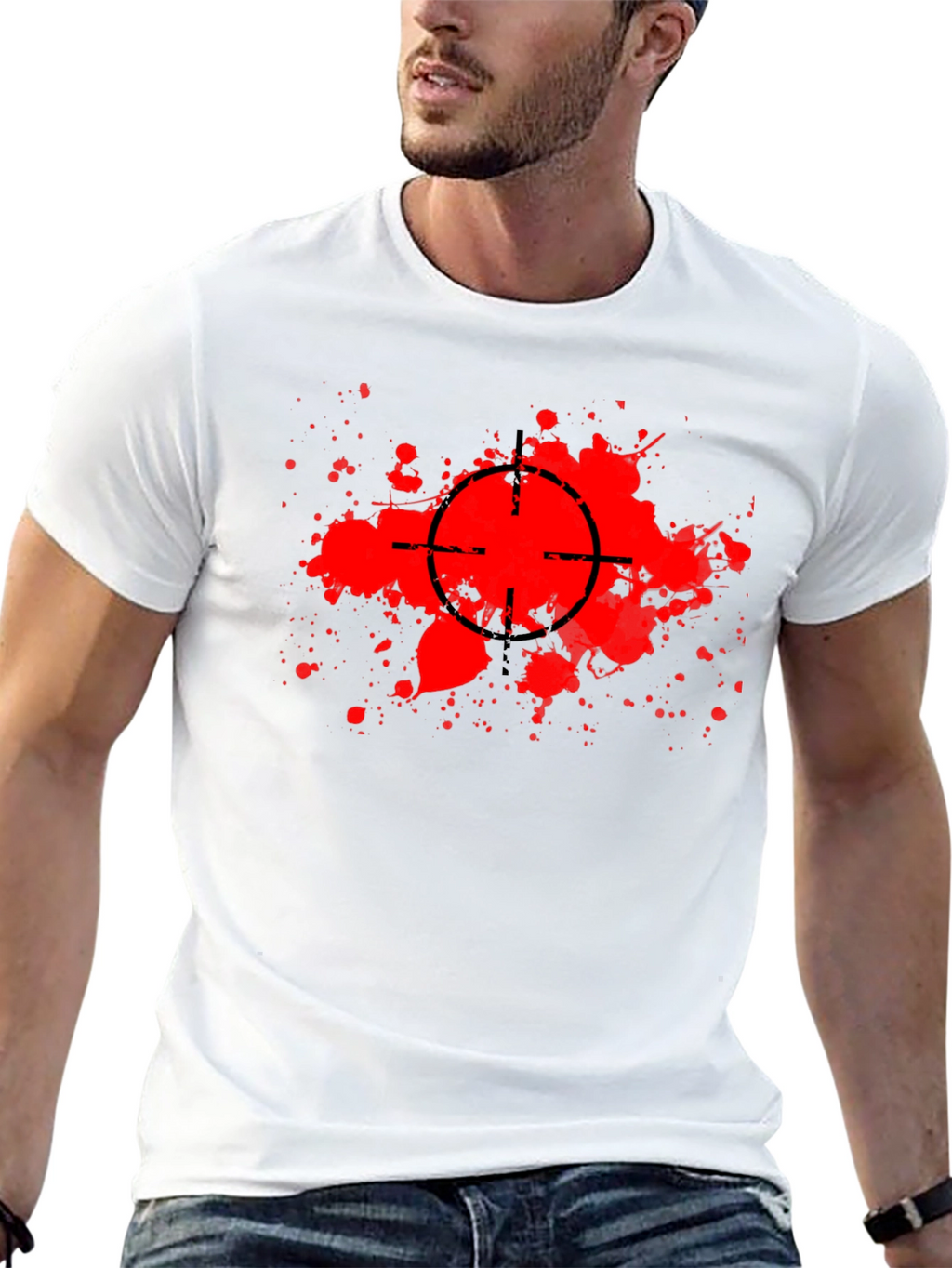 Target Splatter Graphic Black T-Shirt