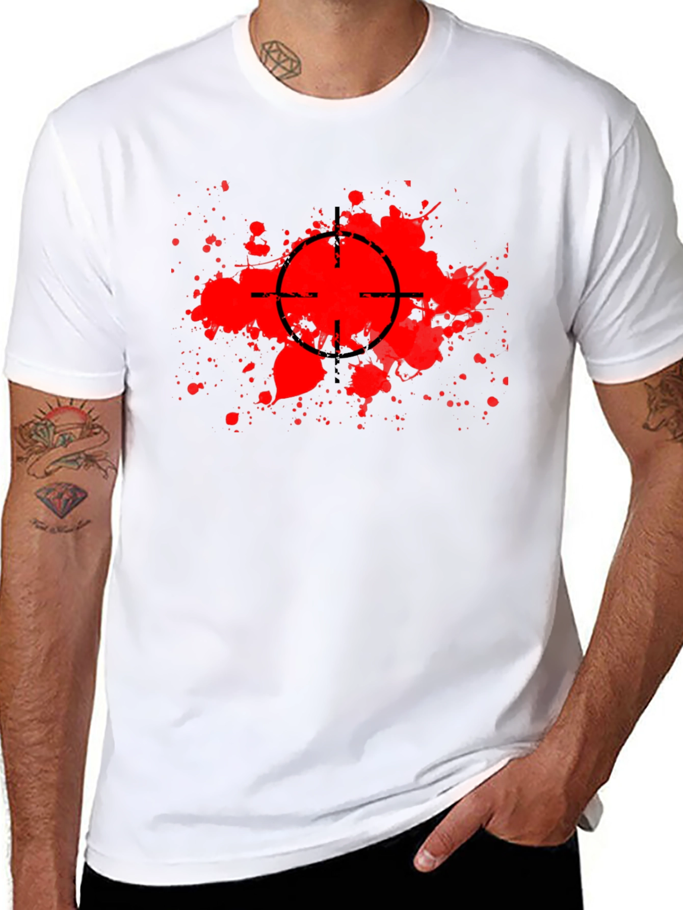 Target Splatter Graphic Black T-Shirt