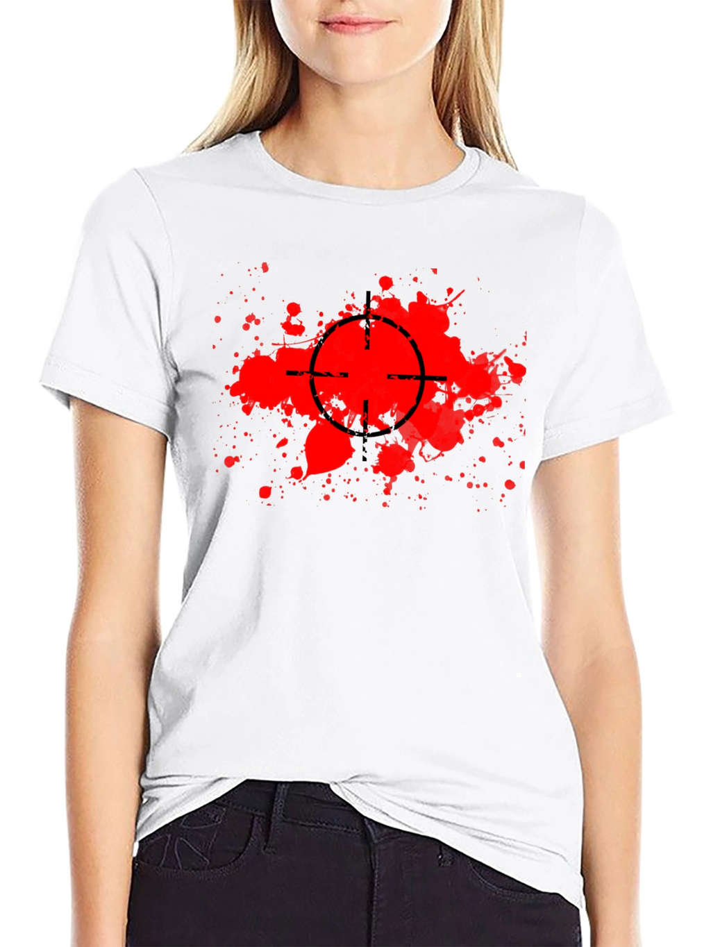 Target Splatter Graphic Black T-Shirt