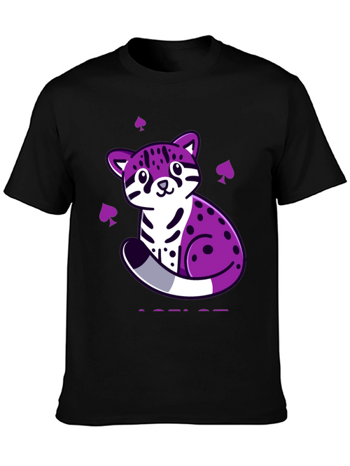 Ace Pride Ocelot T-Shirt - Black