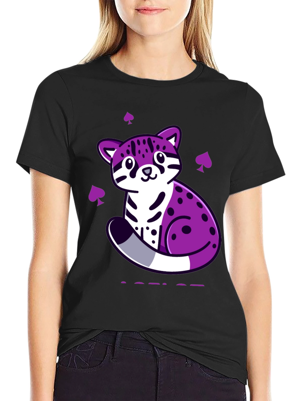Ace Pride Ocelot T-Shirt - Black