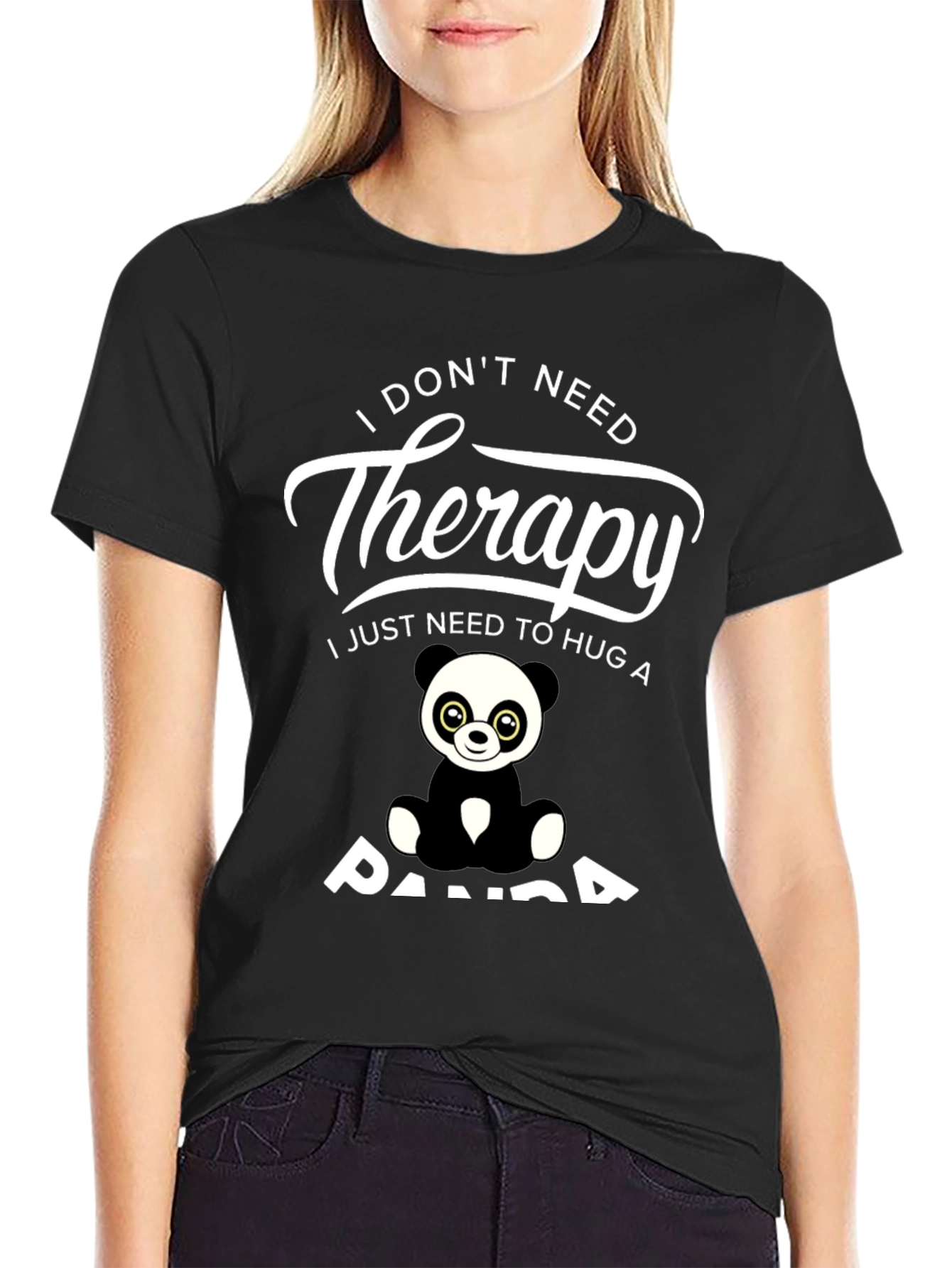 Funny Panda Therapy T-Shirt - I Just Need to Hug a Panda