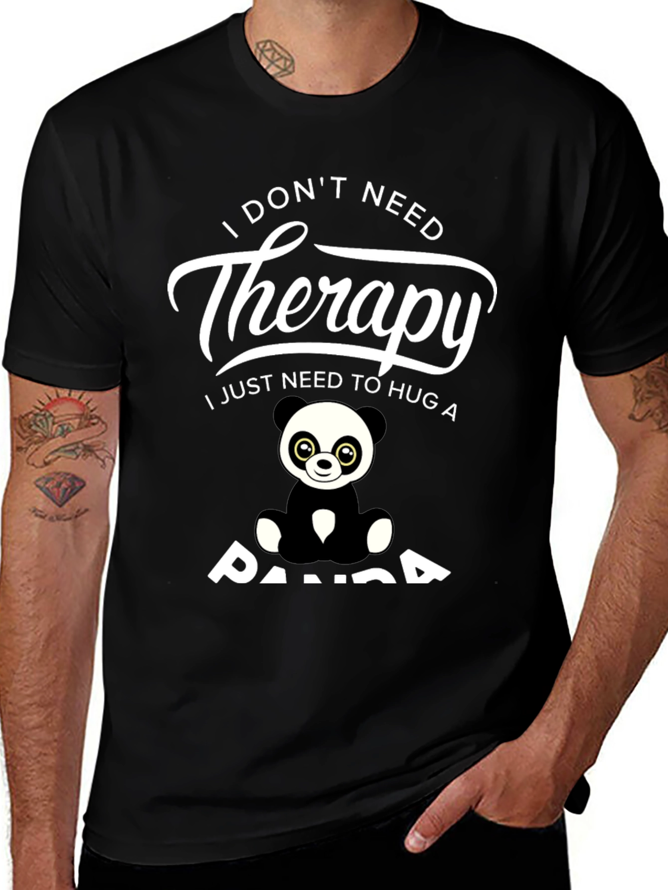 Funny Panda Therapy T-Shirt - I Just Need to Hug a Panda
