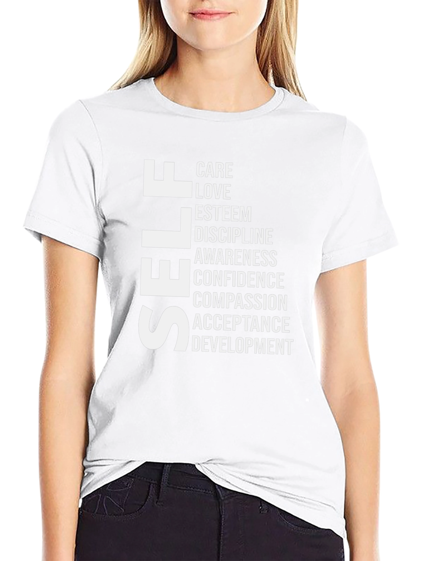 Self Care T-Shirt: Love Esteem Confidence Compassion