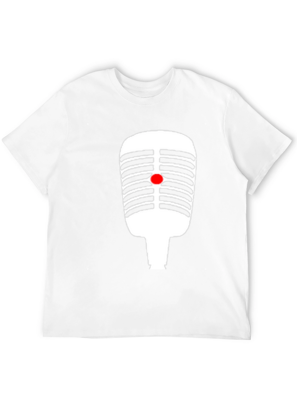 Retro Microphone Graphic Tee - Black