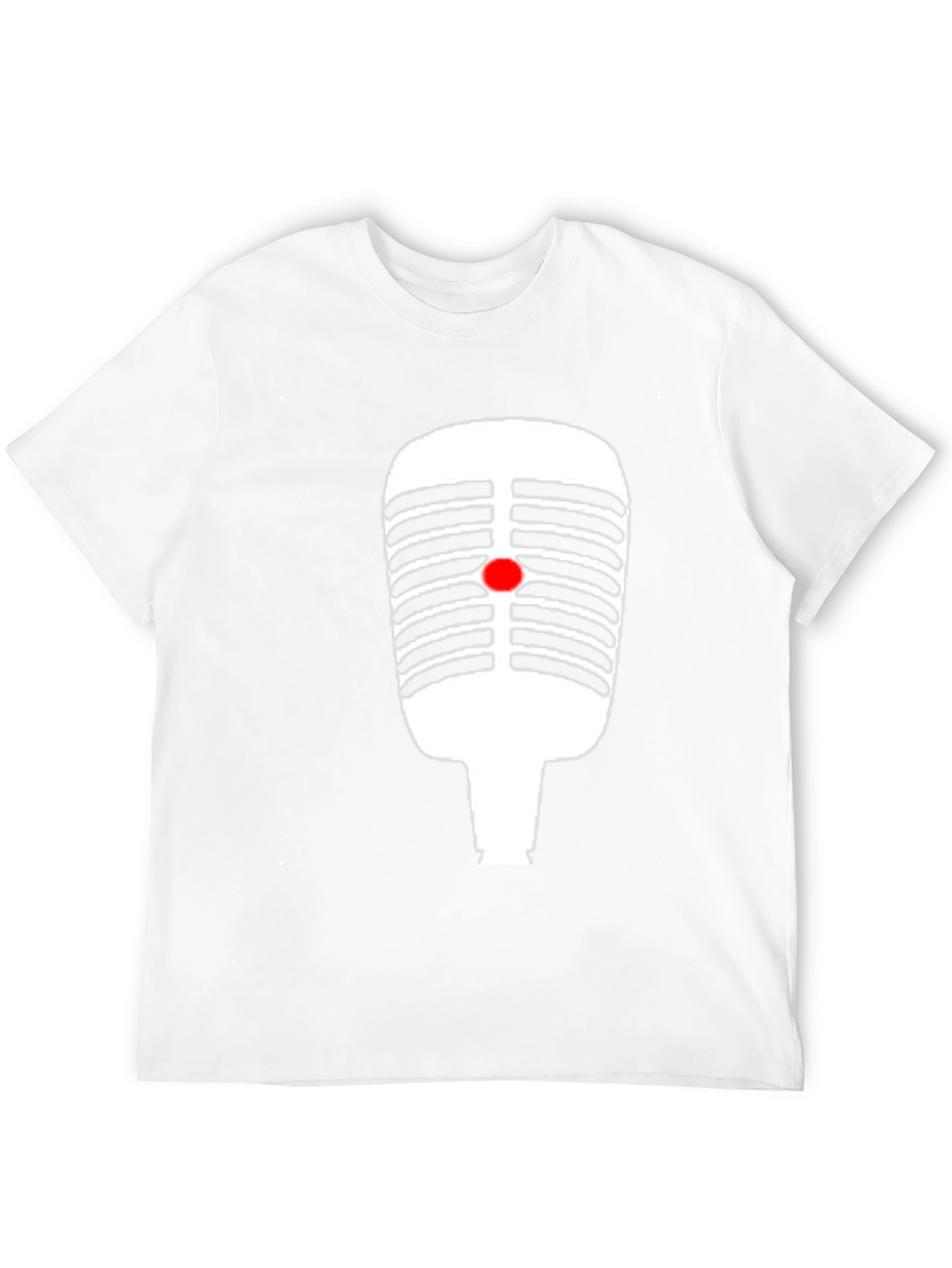 Retro Microphone Graphic Tee - Black