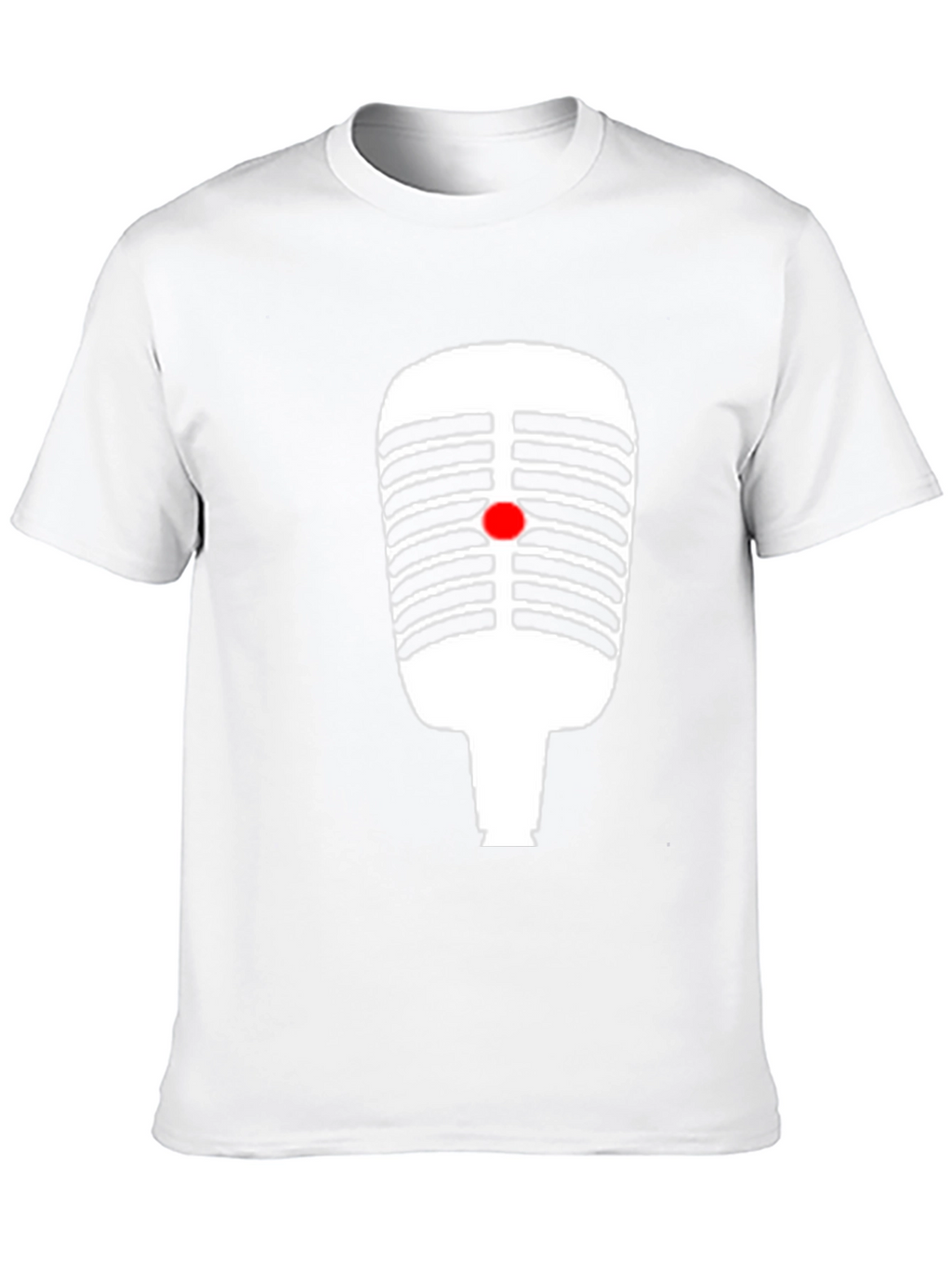 Retro Microphone Graphic Tee - Black