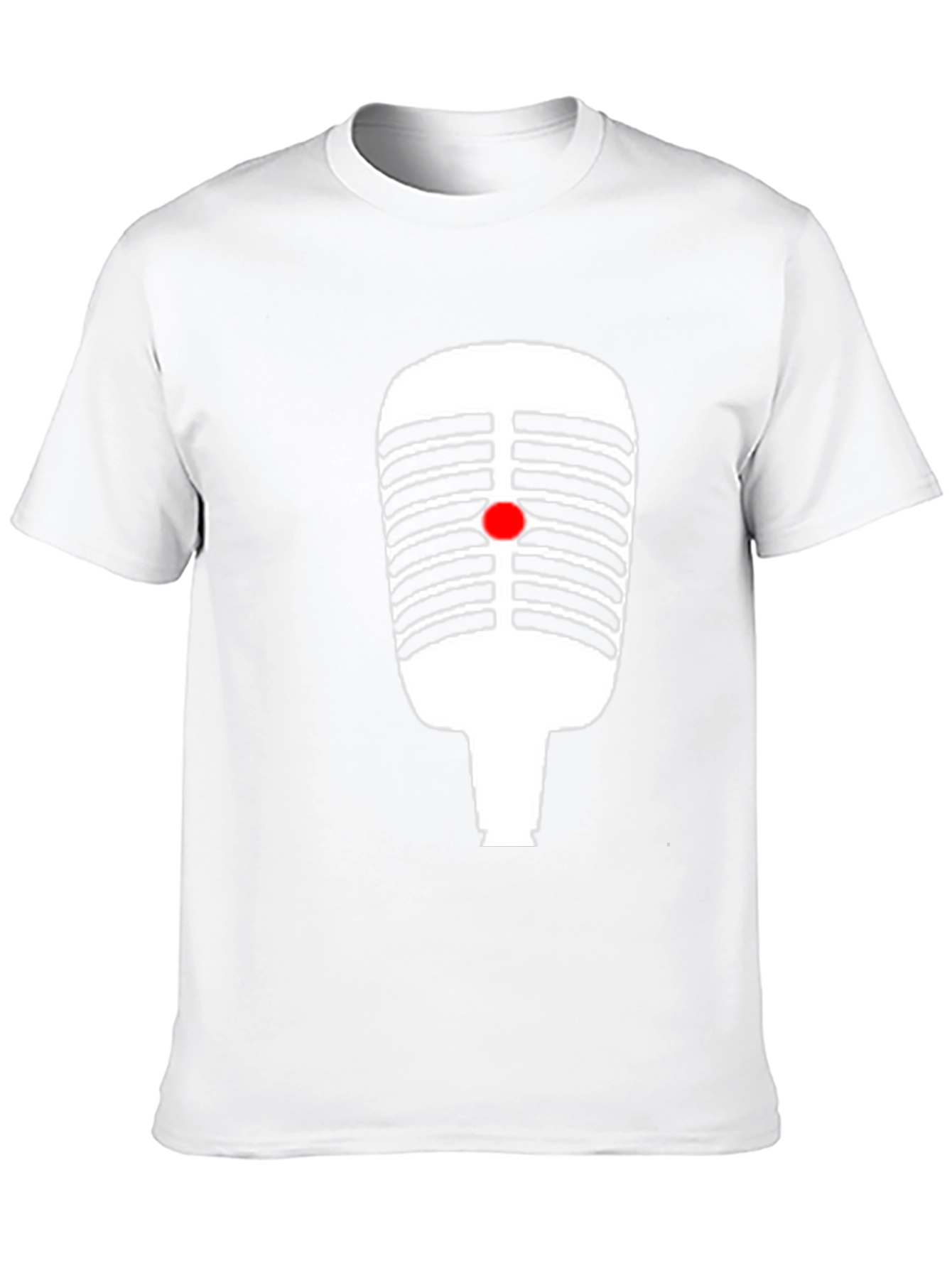 Retro Microphone Graphic Tee - Black