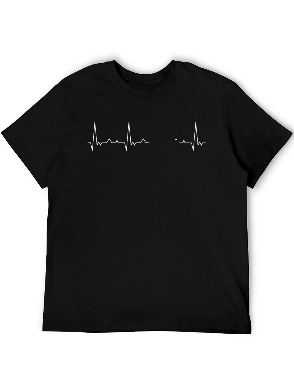 Heartbeat Pulse Graphic T-Shirt - Black