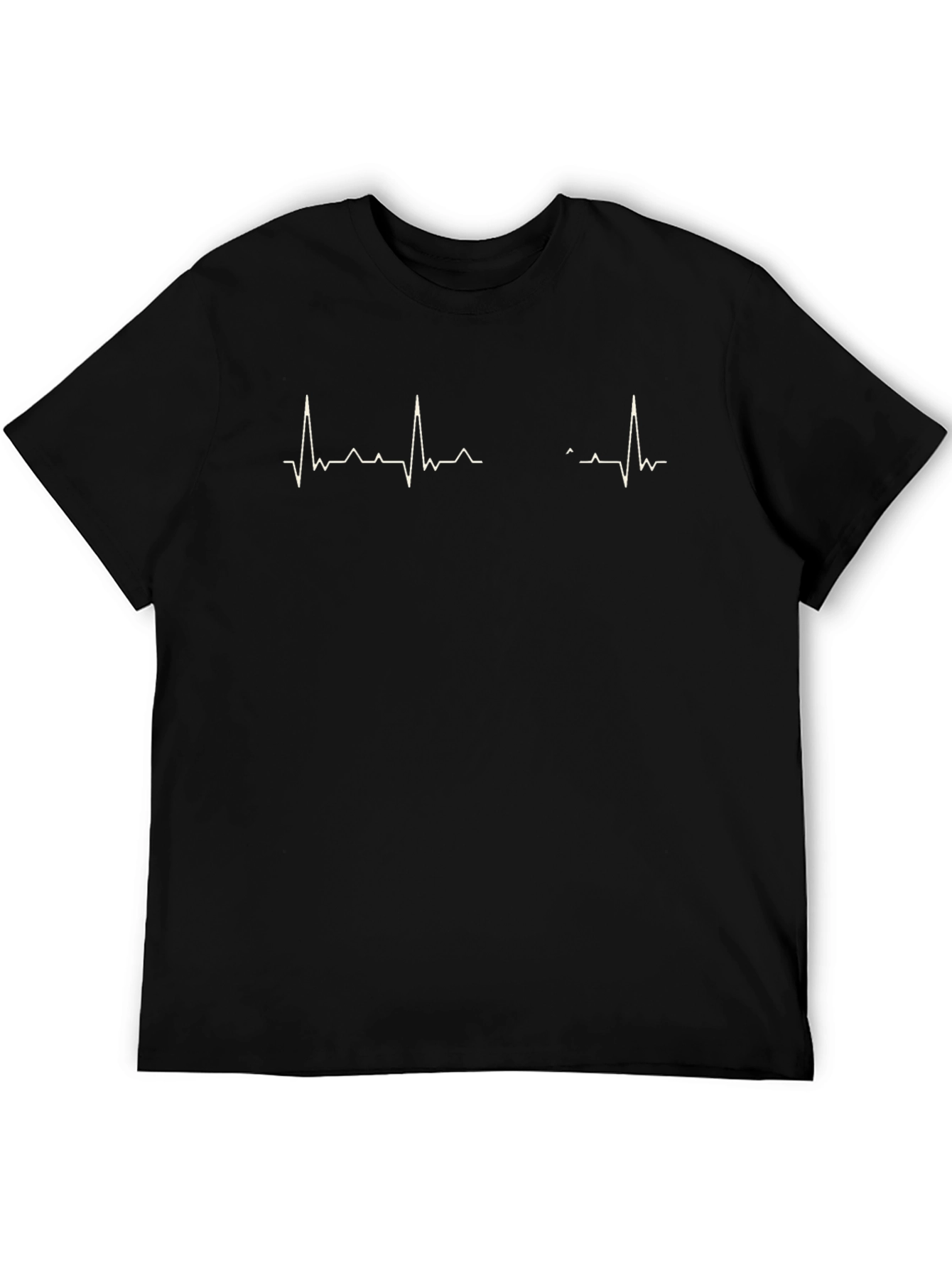 Heartbeat Pulse Graphic T-Shirt - Black