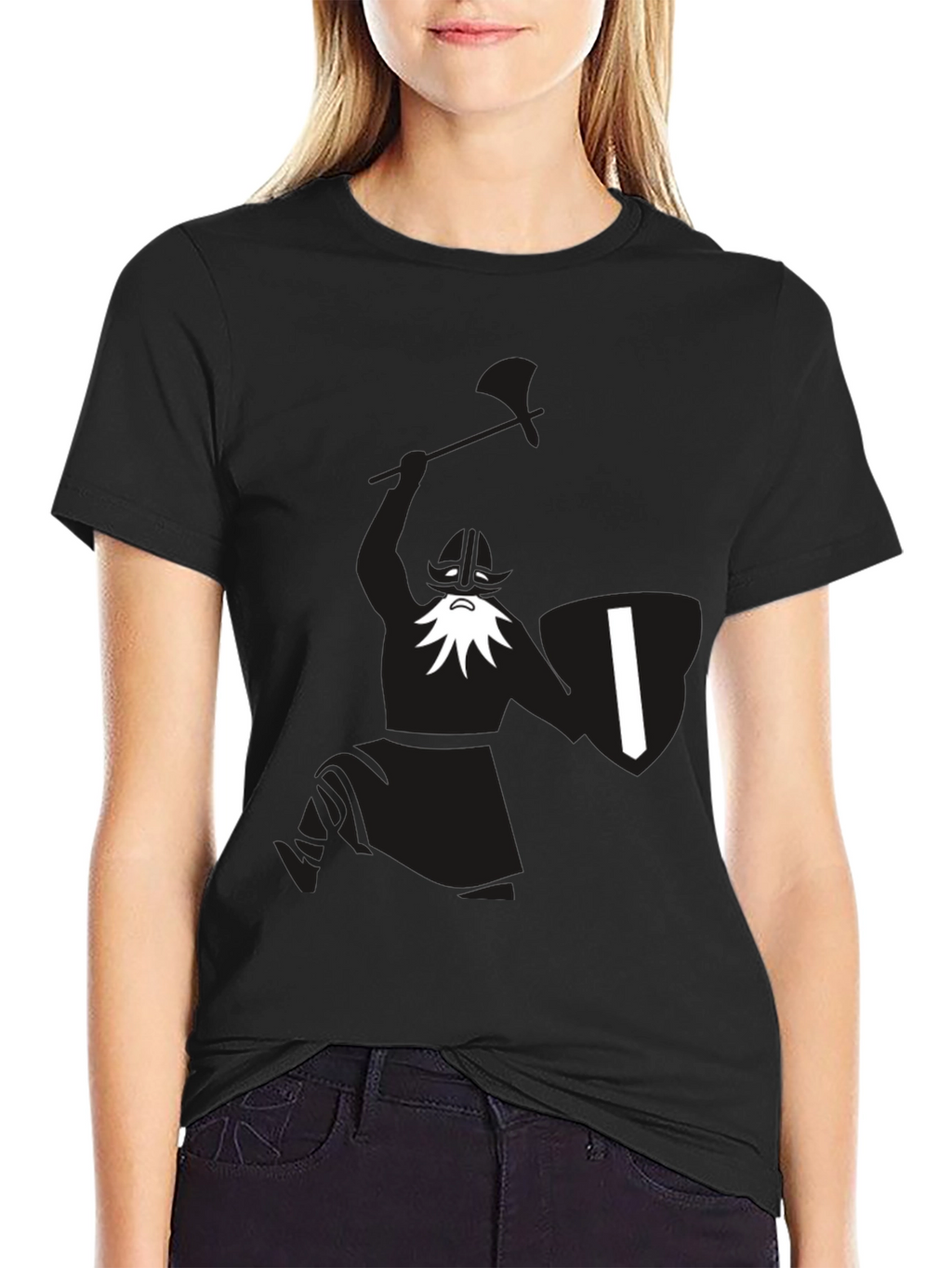 Viking Warrior Graphic Black T-Shirt