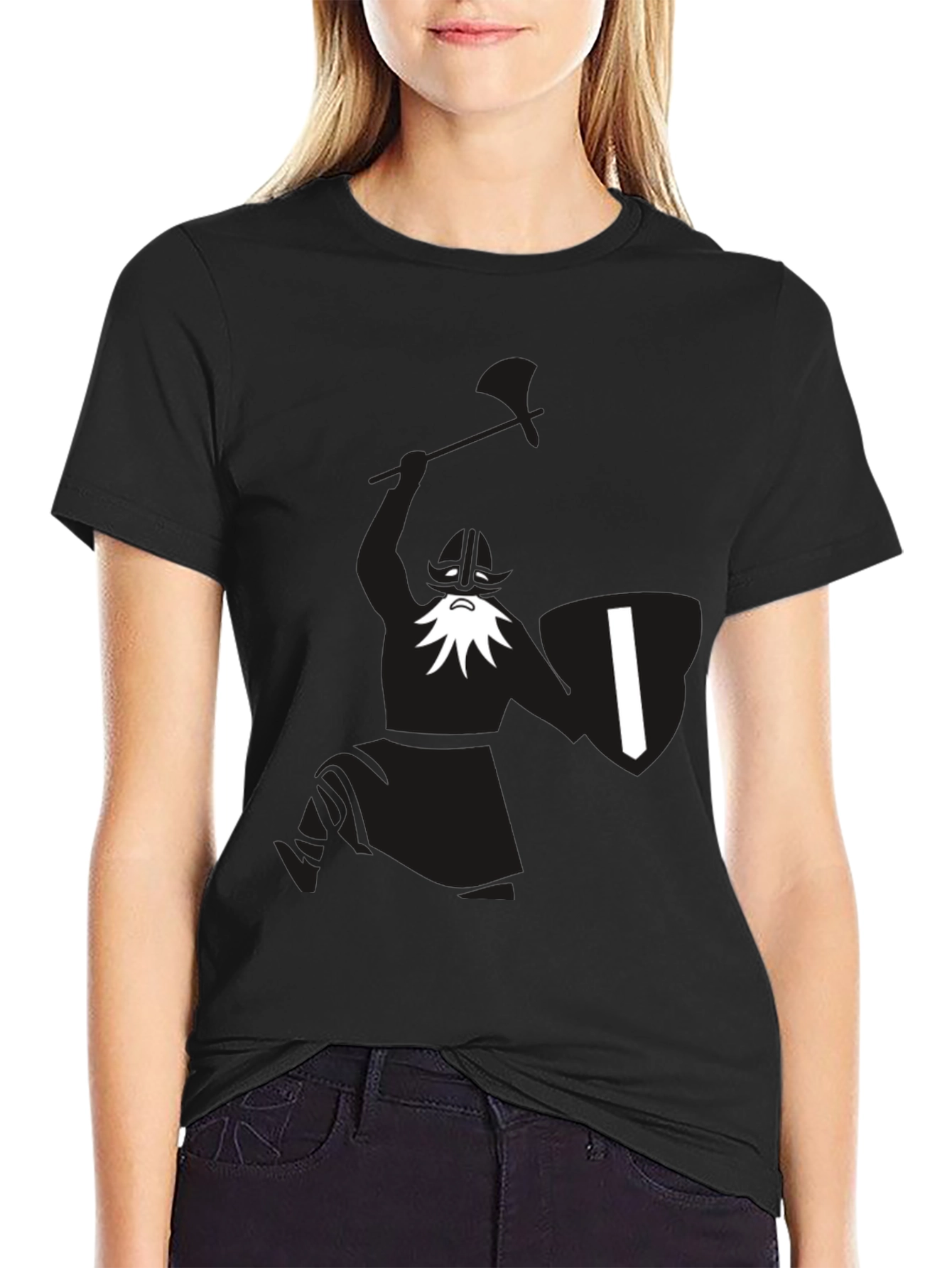 Viking Warrior Graphic Black T-Shirt