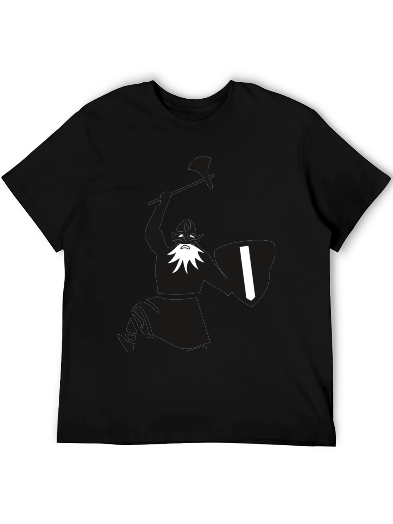 Viking Warrior Graphic Black T-Shirt