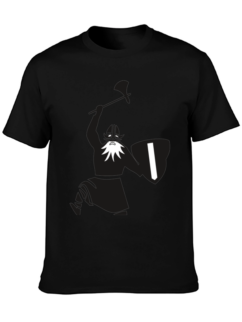 Viking Warrior Graphic Black T-Shirt