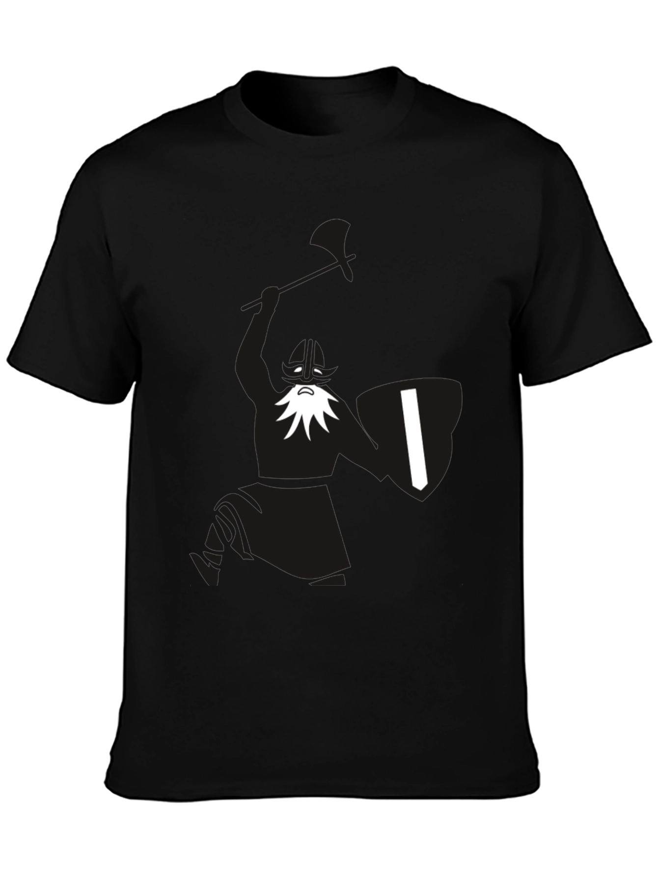 Viking Warrior Graphic Black T-Shirt