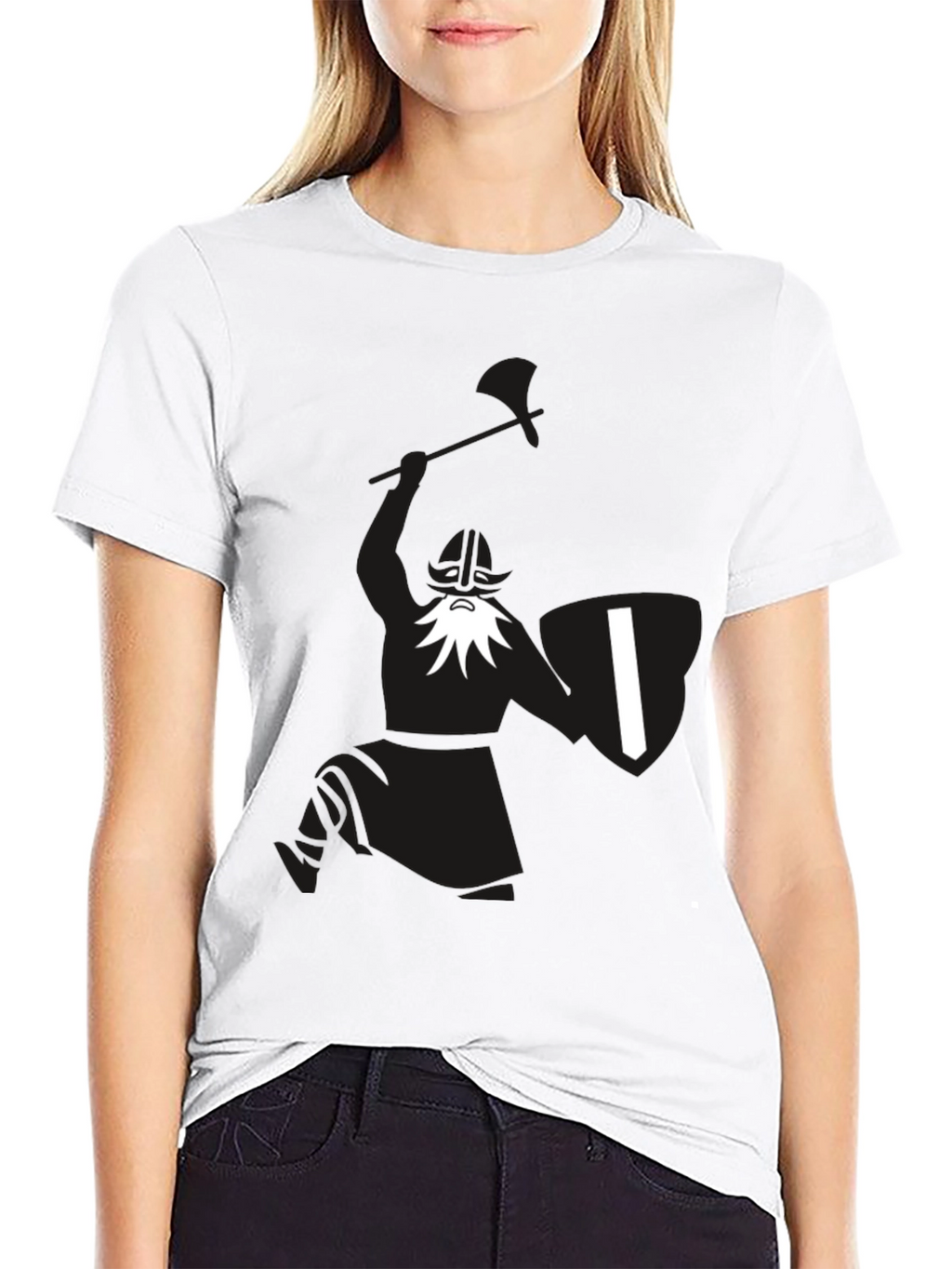 Viking Warrior Graphic Black T-Shirt