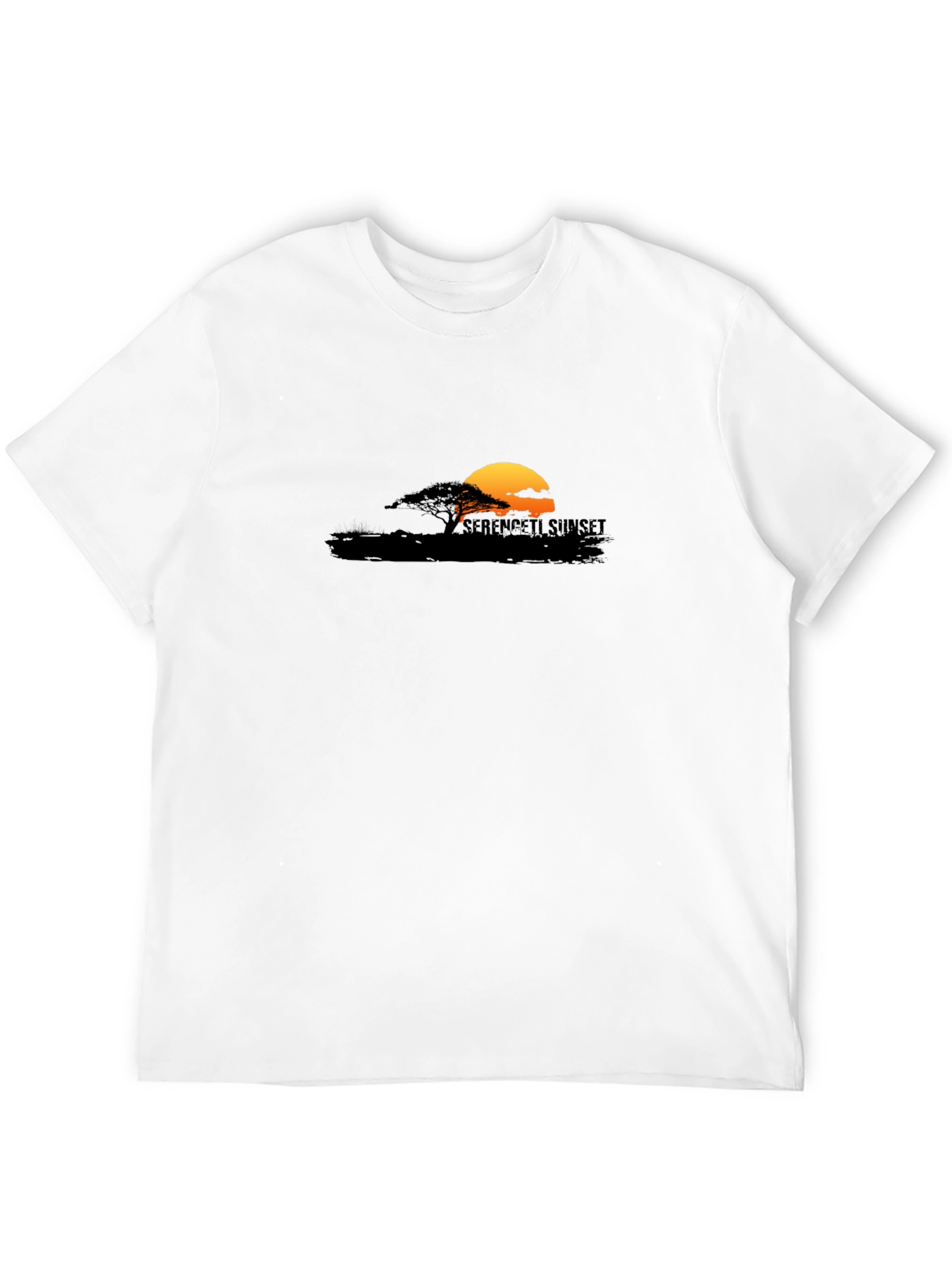 Serengeti Sunset Graphic Tee - Stylish Black T-Shirt